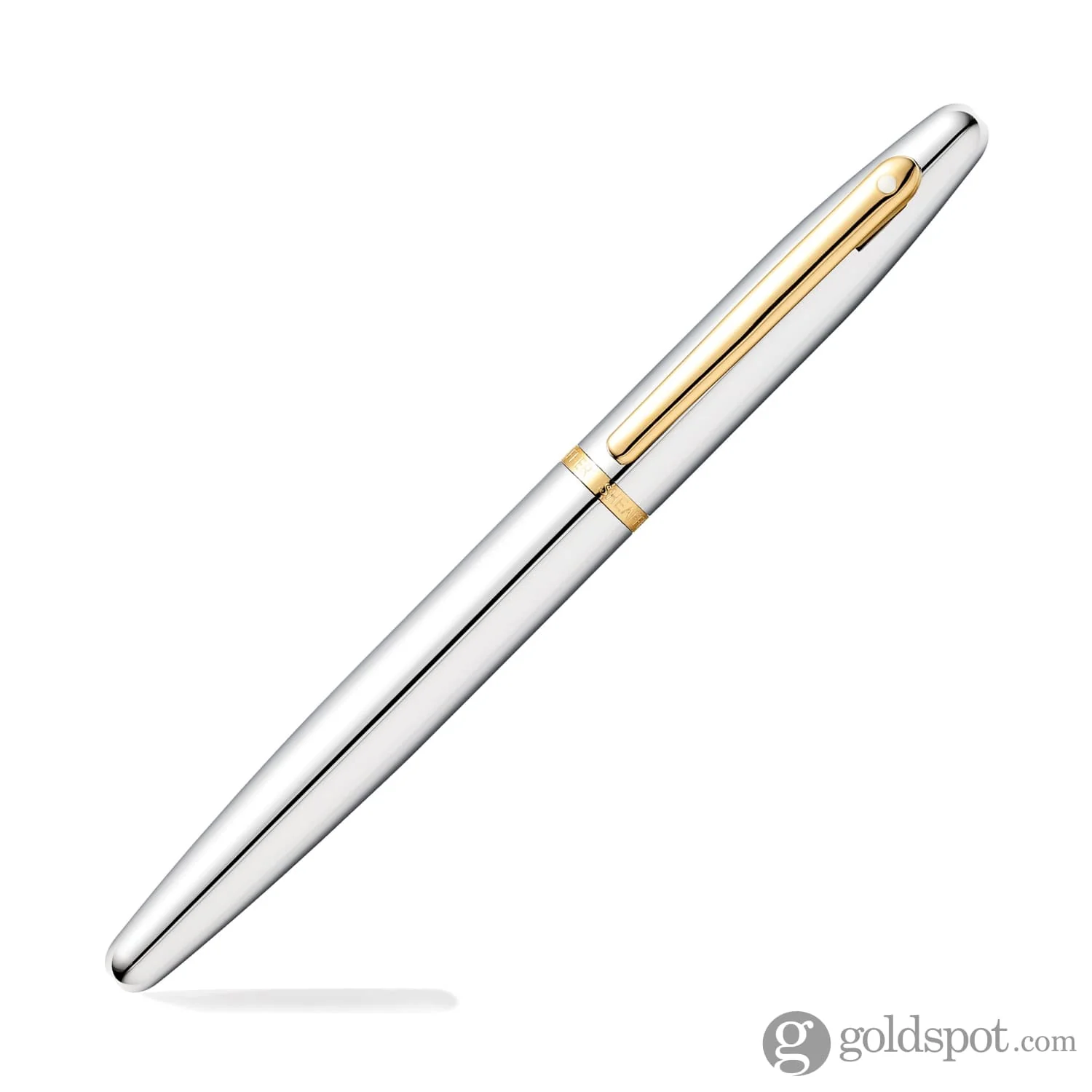 Sheaffer VFM Fountain Pen in Polished Chrome with Gold Trim - Image 3