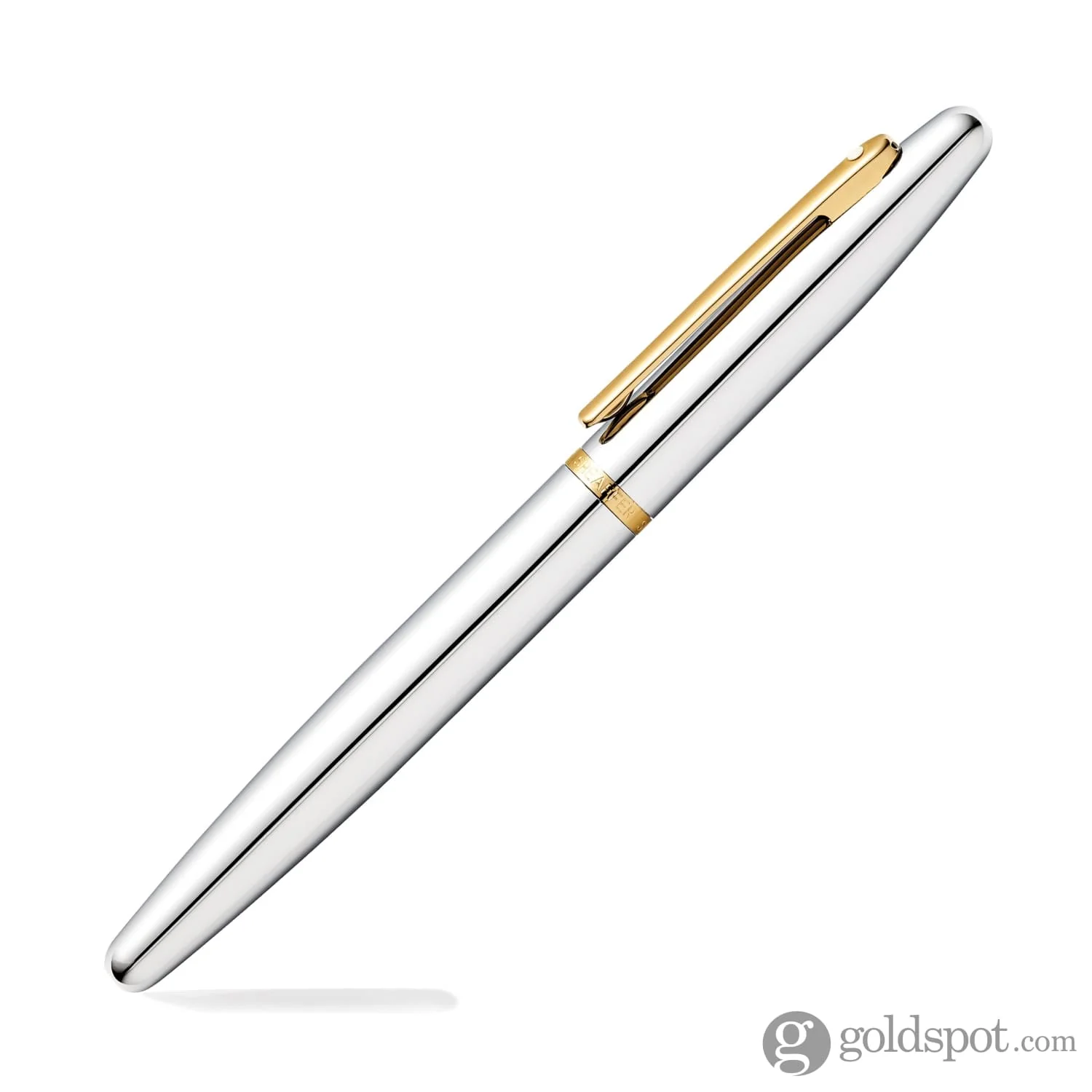 Sheaffer VFM Fountain Pen in Polished Chrome with Gold Trim - Image 4