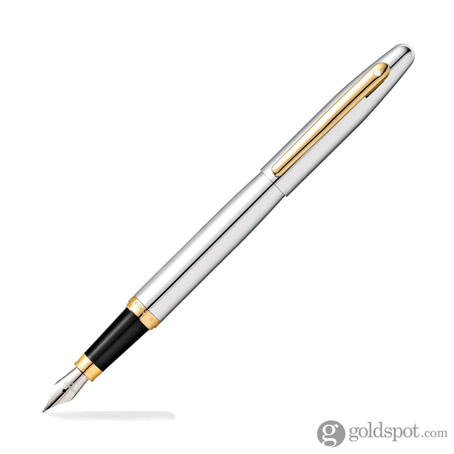 Sheaffer VFM Fountain Pen in Polished Chrome with Gold Trim - Image 6