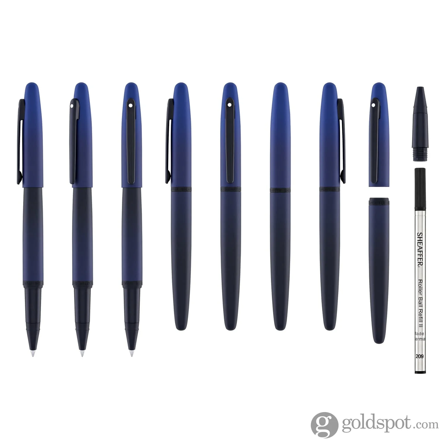 Sheaffer VFM Rollerball Pen in Matte Blue with PVD Trim - Image 8