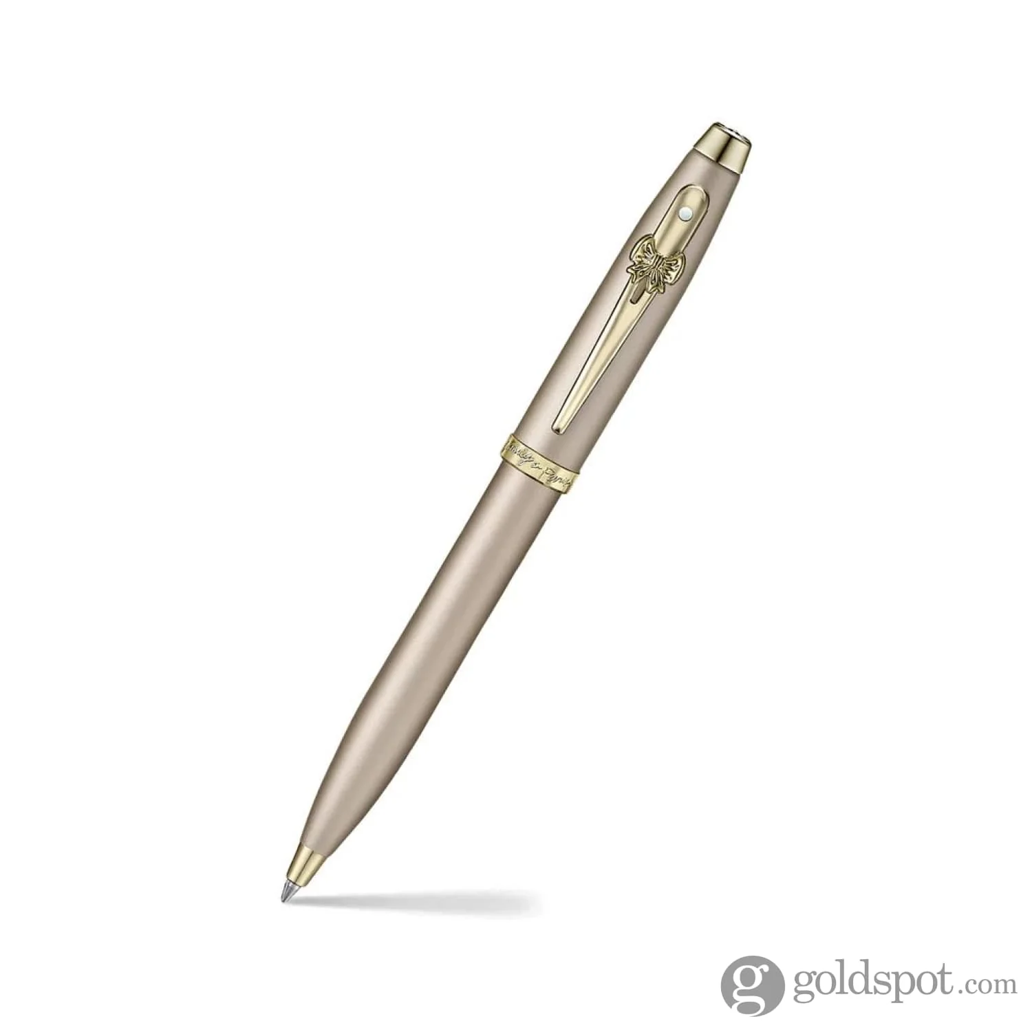 Sheaffer x Emily in Paris 100 Ballpoint Pen in Champagne Gold and A6 Notebook with Embossed Eiffel Tower Set - Image 3