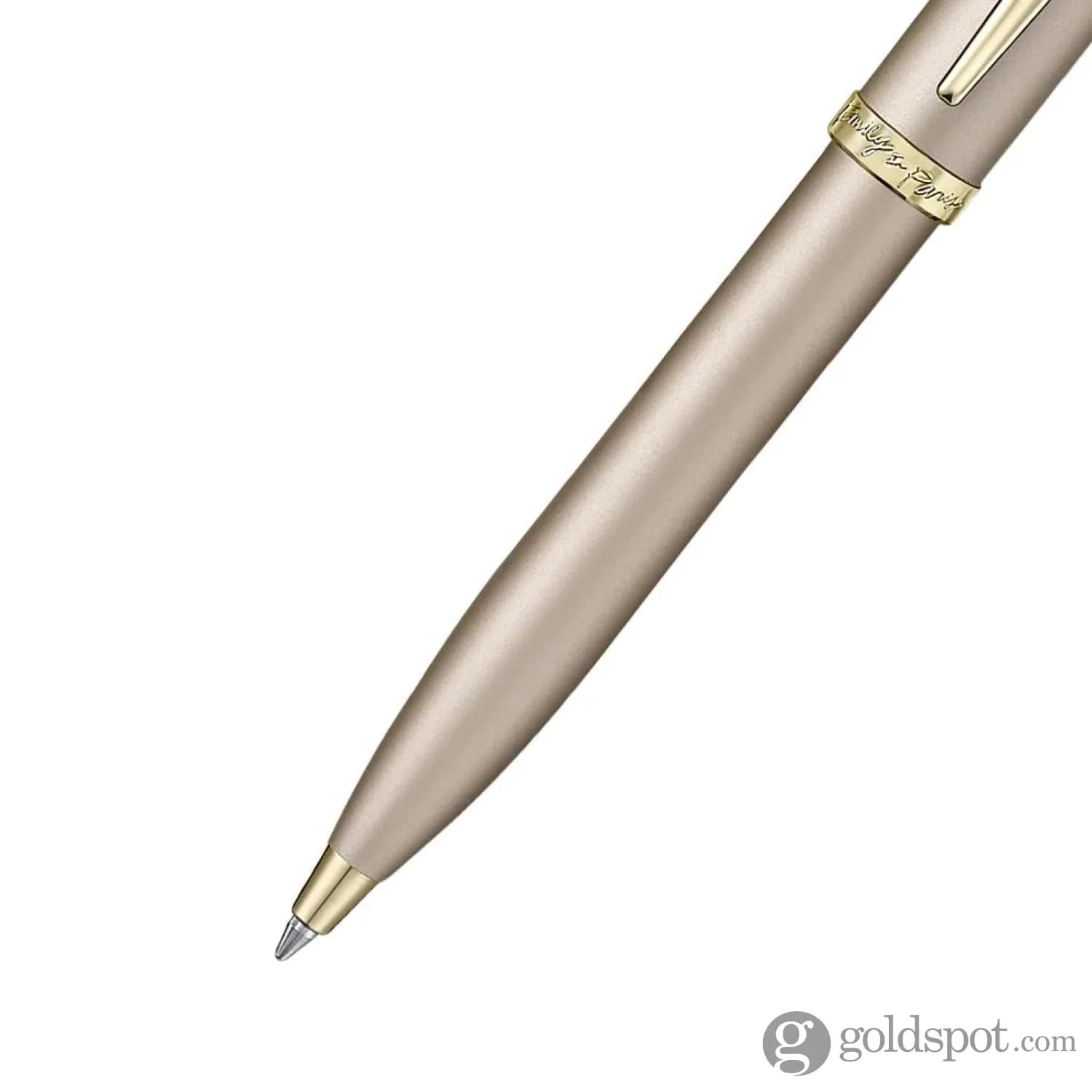 Sheaffer x Emily in Paris 100 Ballpoint Pen in Champagne Gold and A6 Notebook with Embossed Eiffel Tower Set - Image 4