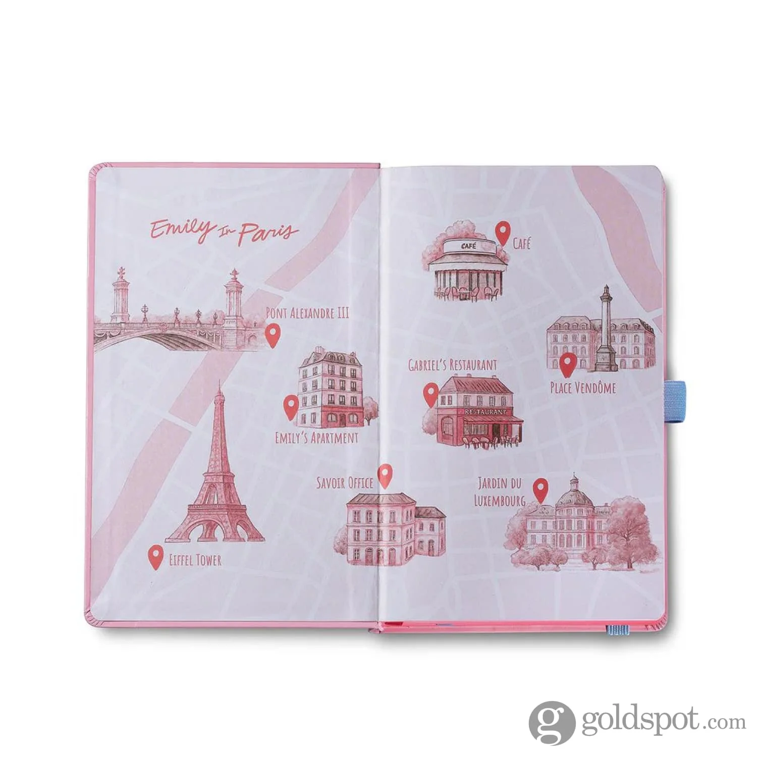 Sheaffer x Emily in Paris A6 Hardbound Notebook with Embossed Eiffel Tower in Pink - 3.7 x 5.7 - Image 3