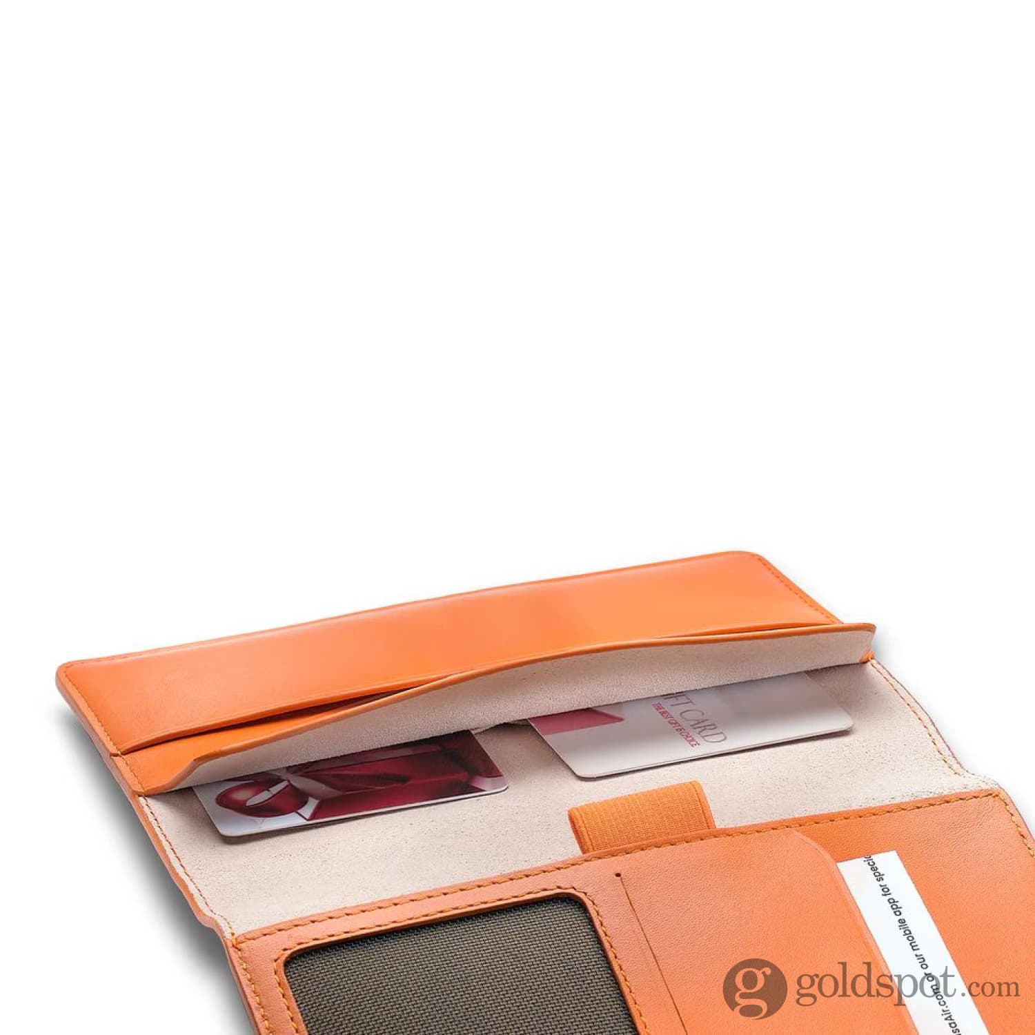 Sheaffer x Emily in Paris Genuine Leather Passport Case with Pen Loop in Orange - Image 5