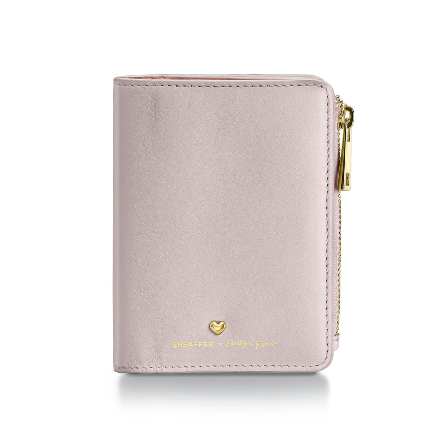 Sheaffer x Emily in Paris Genuine Leather Zipped Bifold Coin Wallet in Pink