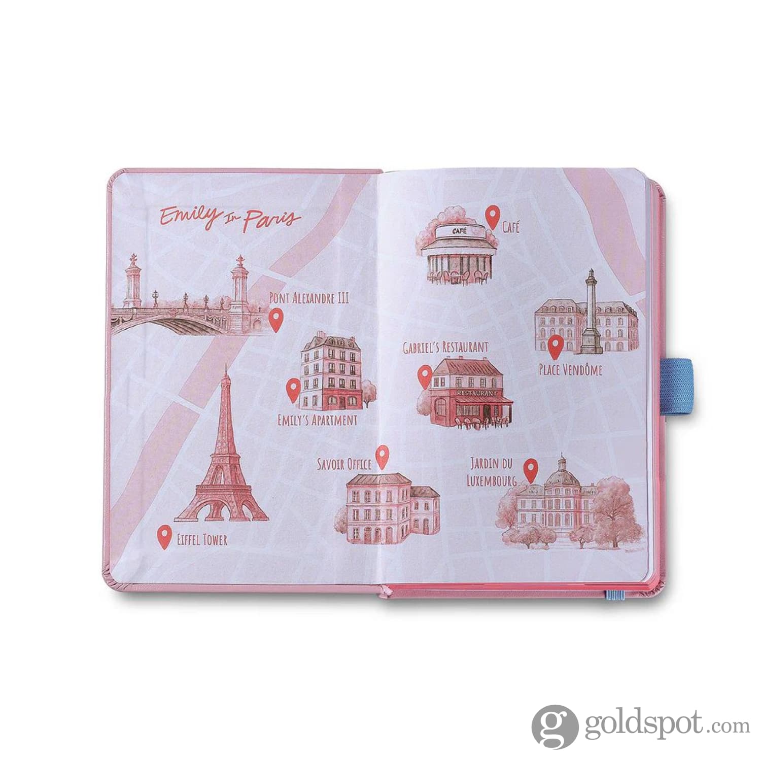 Sheaffer x Emily in Paris Prelude Mini Ballpoint Pen in Pastel Pink and A6 Notebook with Embossed Eiffel Tower Set - Image 10
