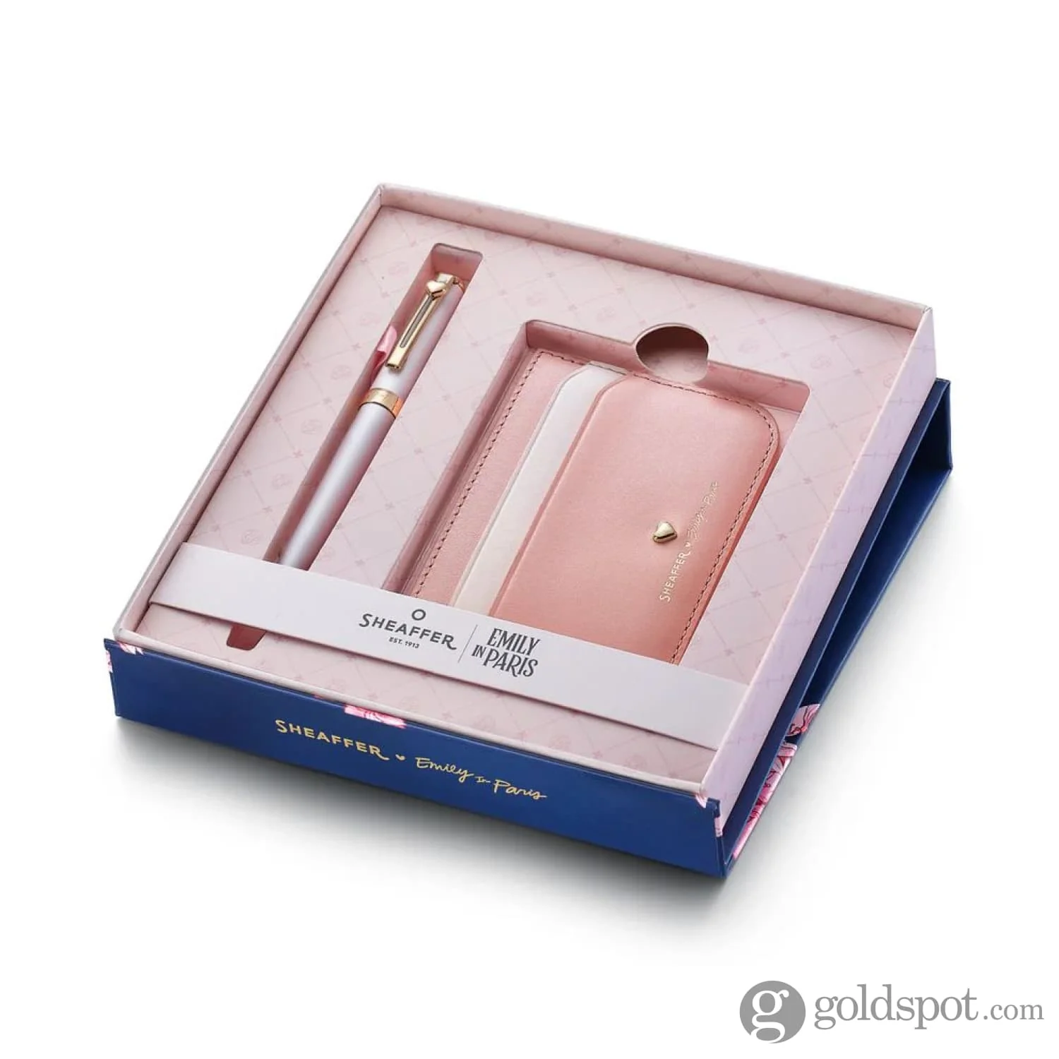 Sheaffer x Emily in Paris Prelude Mini Ballpoint Pen in Pastel Pink and Genuine Leather Credit Card Holder Set - Image 2
