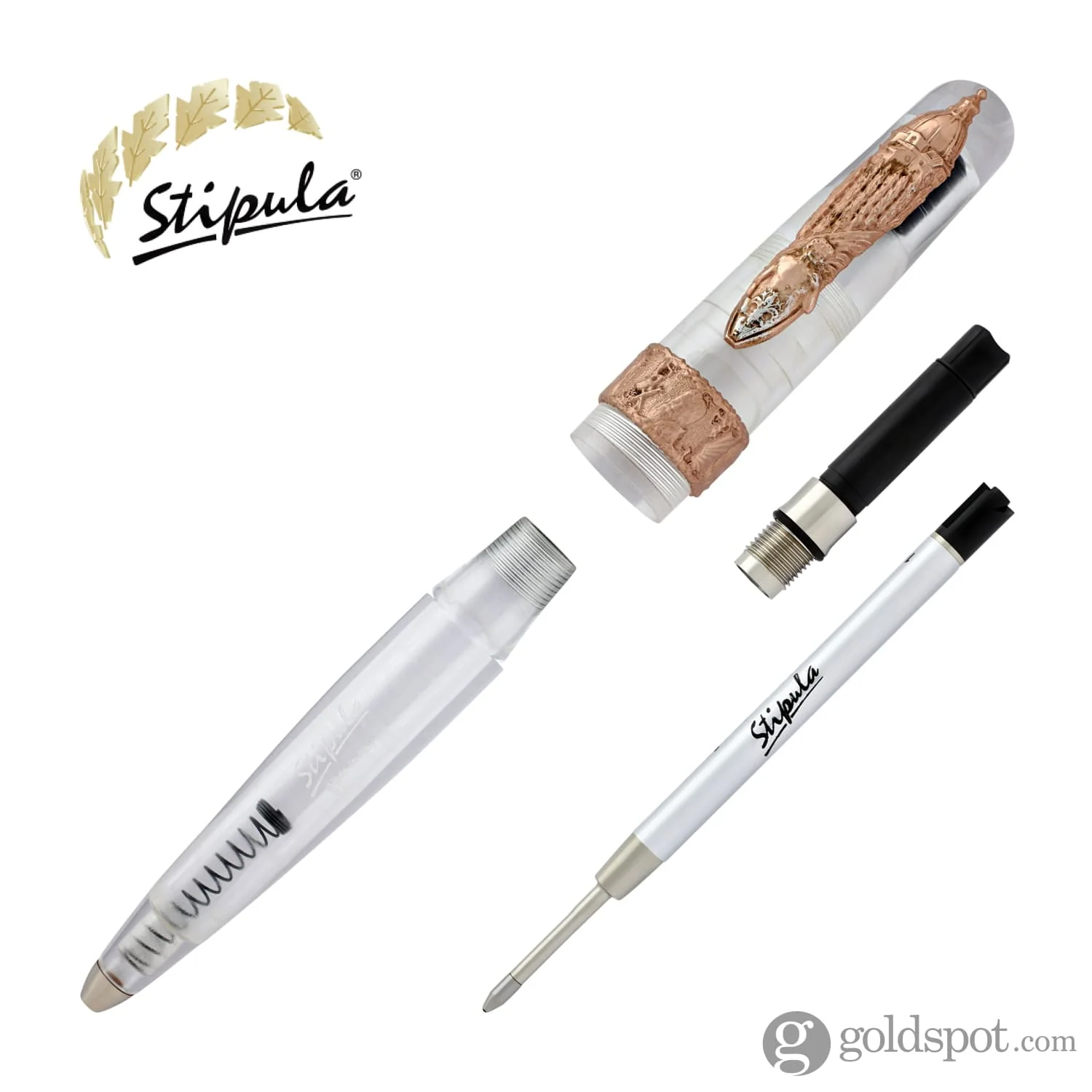 Stipula Tuscany Dreams Ballpoint Pen in Clear Demo - Image 6