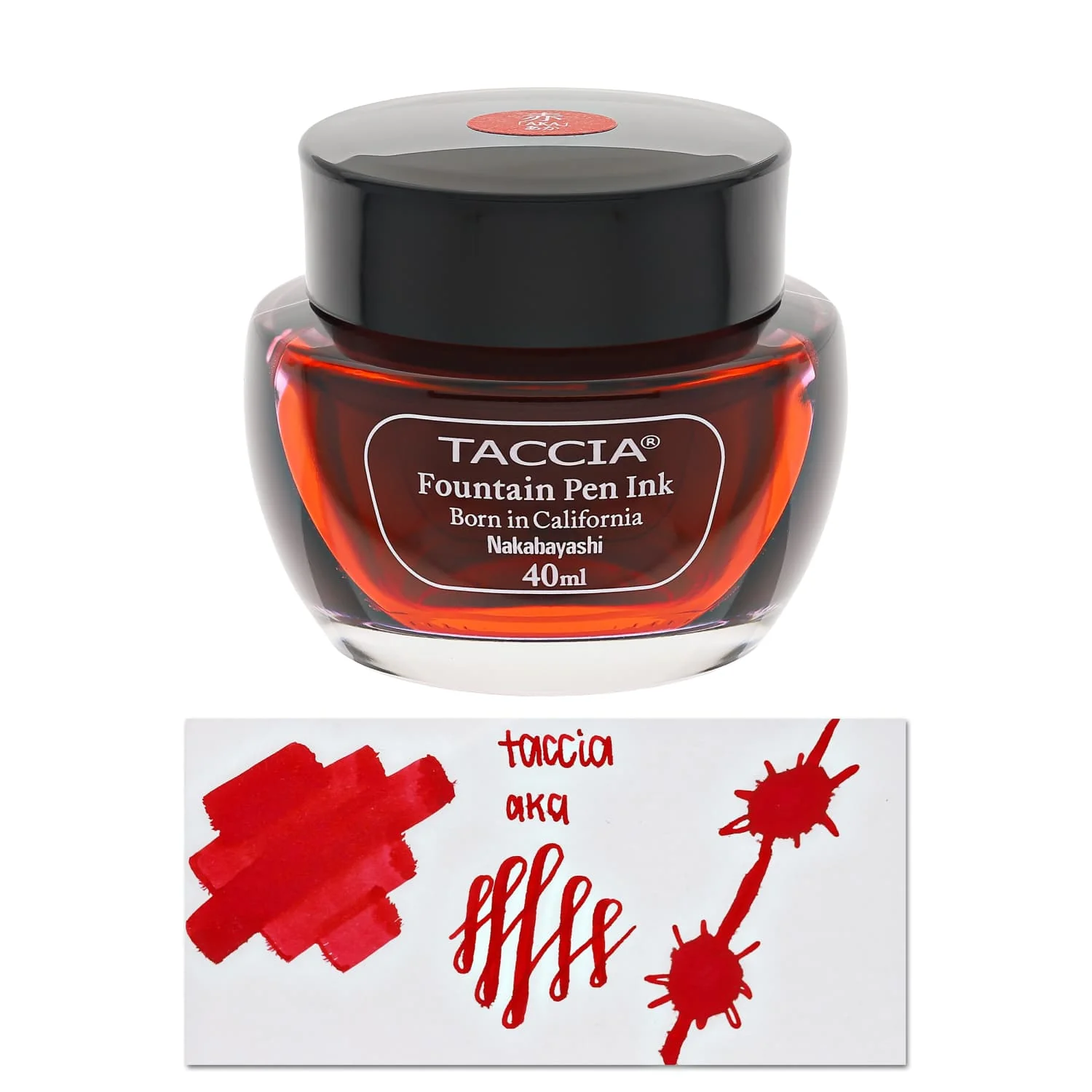 Taccia Bottled Ink in Aka Red - 40 mL