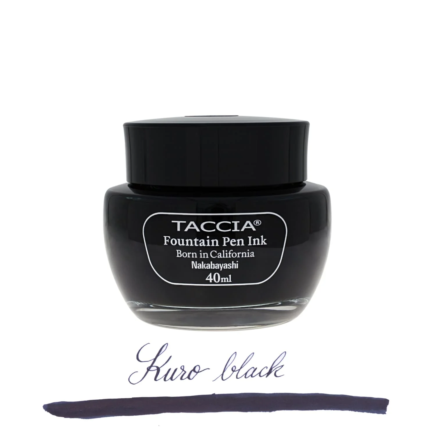 Taccia Bottled Ink in Kuro Black - 40 mL