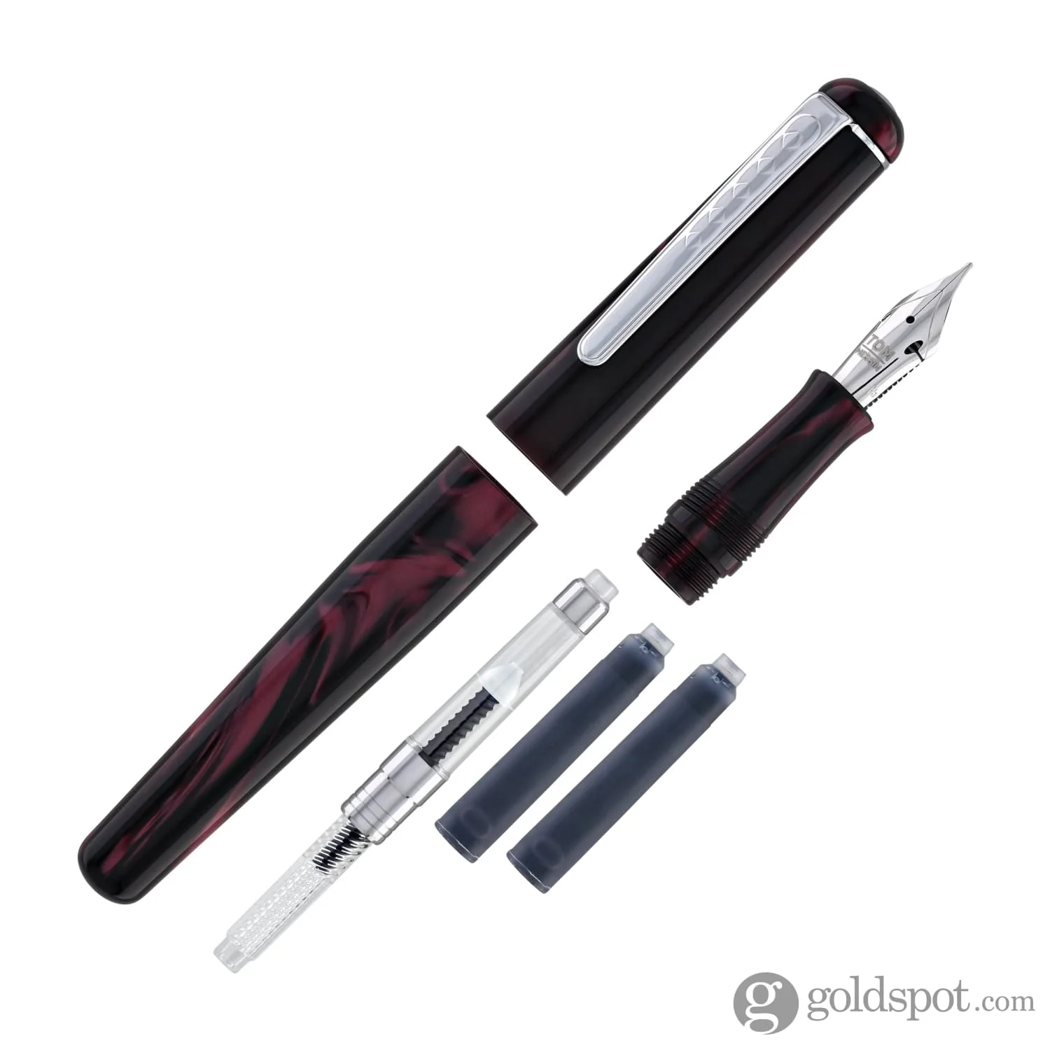 Tom Hessin Charles Fountain Pen in Castle Claret - Image 8