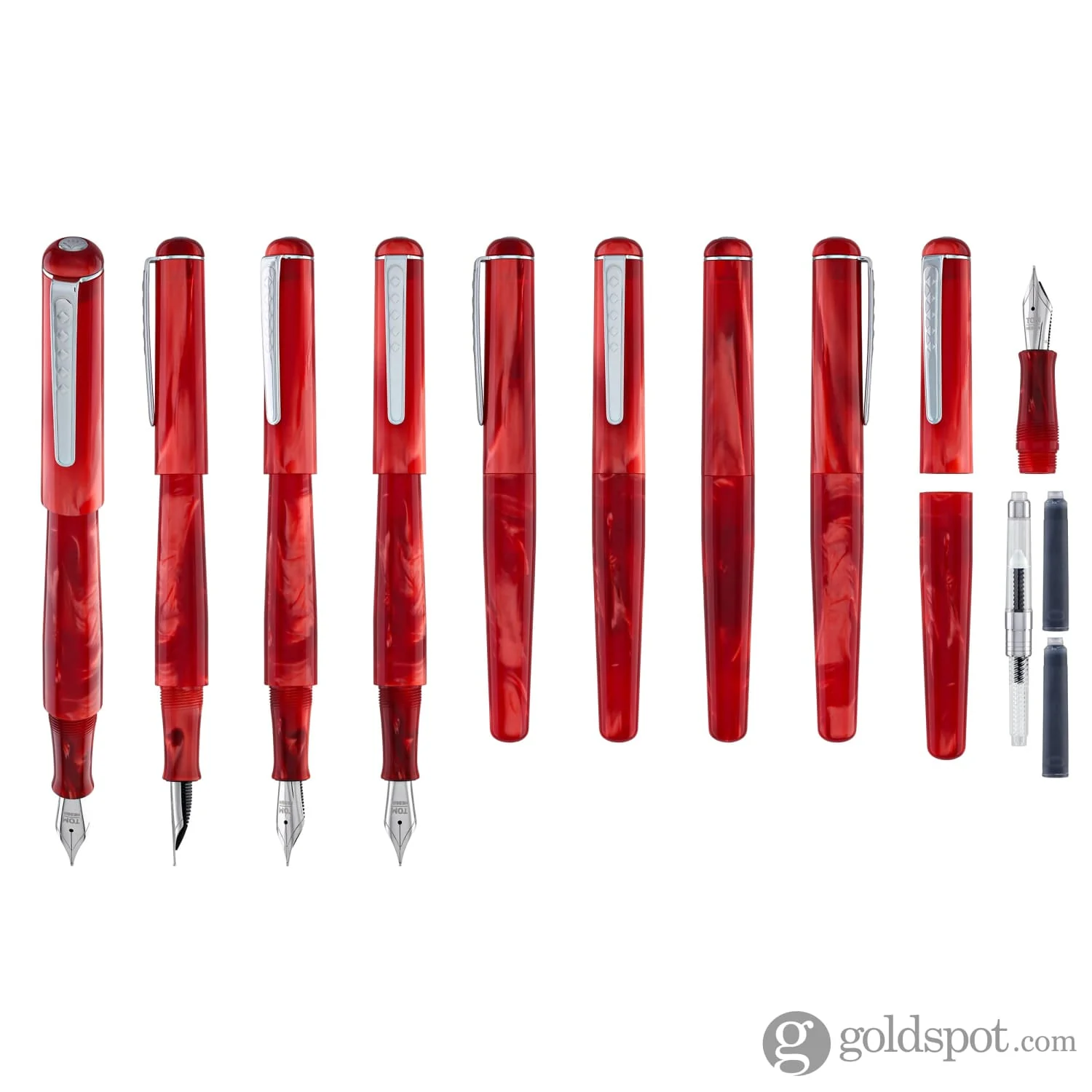Tom Hessin Charles Fountain Pen in Exhibition Red - Image 9