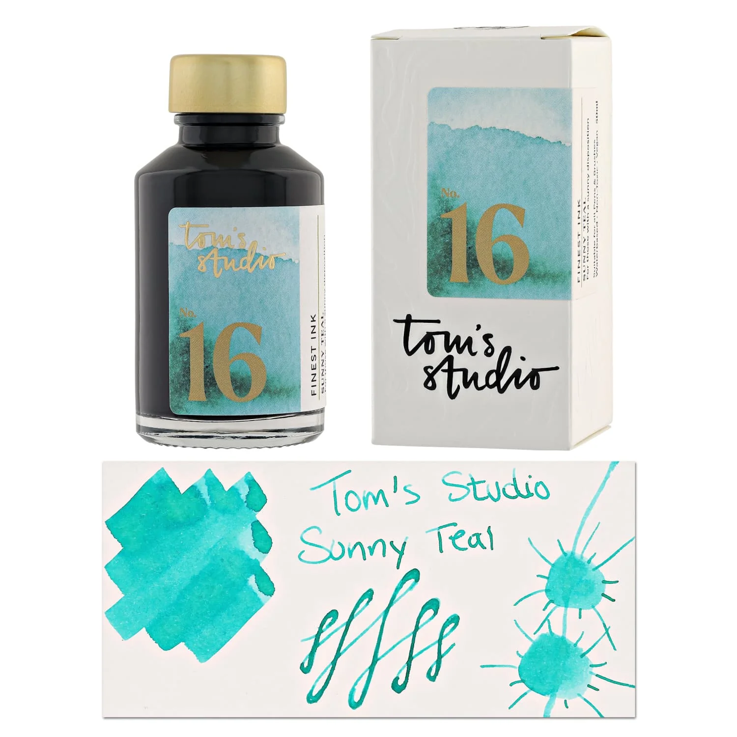 Tom's Studio Bottled Ink in Sunny Teal - 50ml