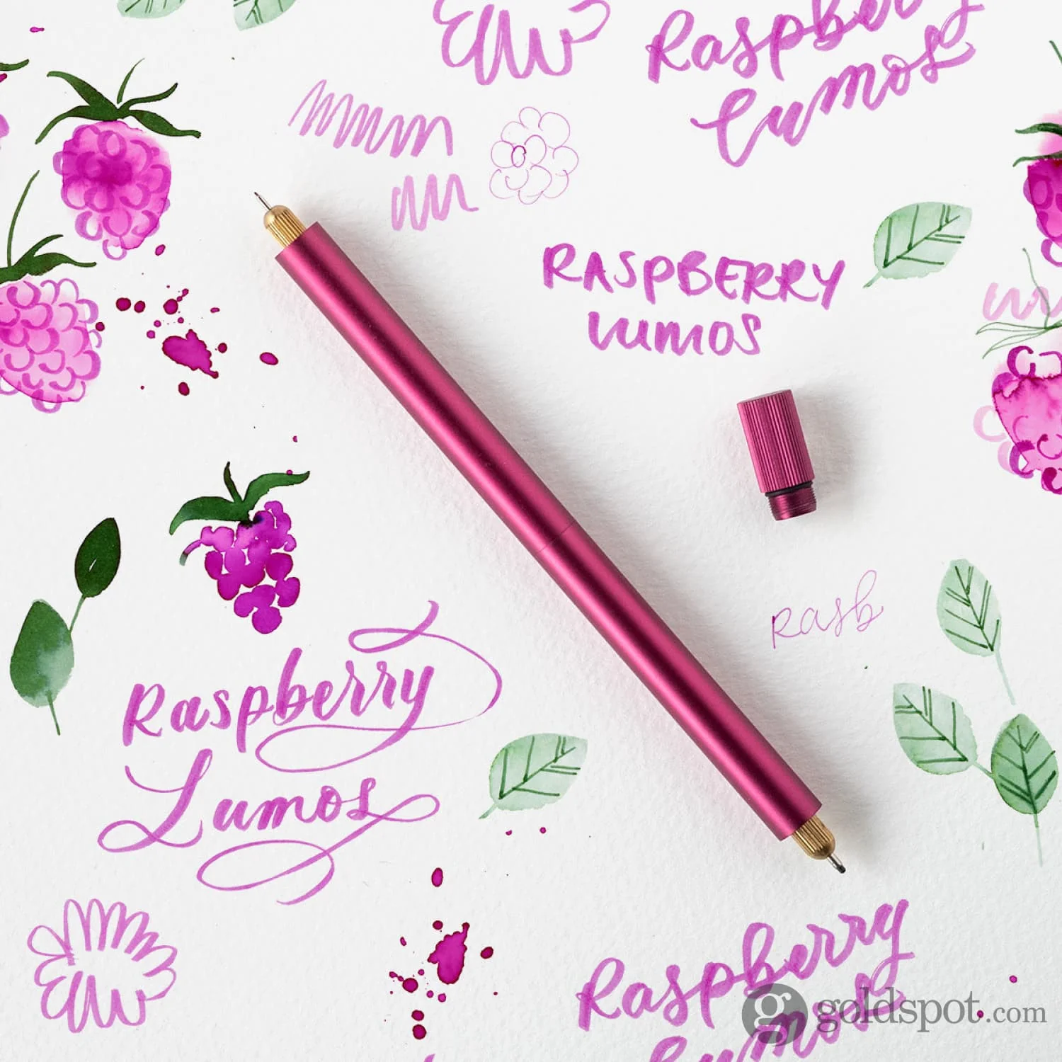 Tom's Studio Lumos Pro Refillable Duo Tip Pen in Raspberry - Image 5
