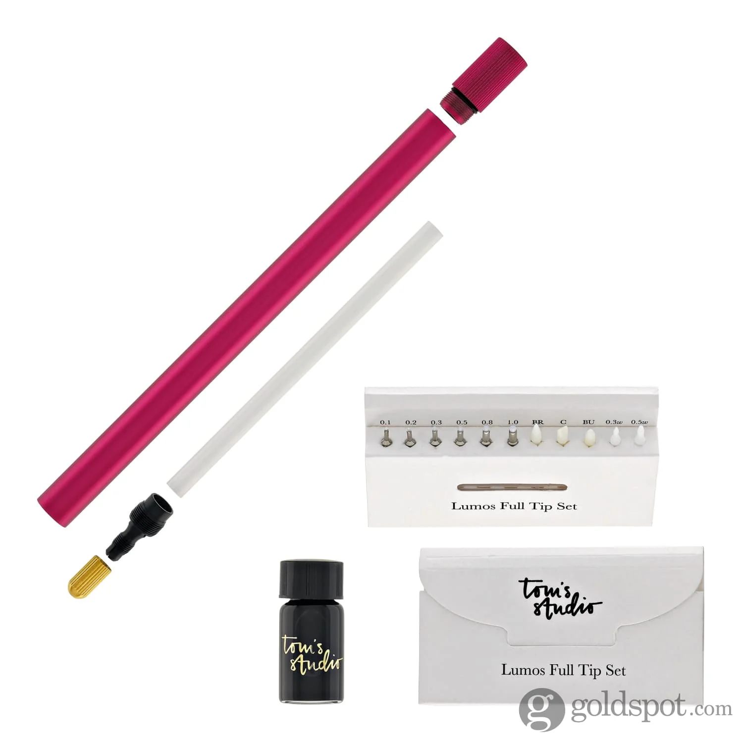 Tom's Studio Lumos Pro Refillable Single Tip Pen in Raspberry - Image 3
