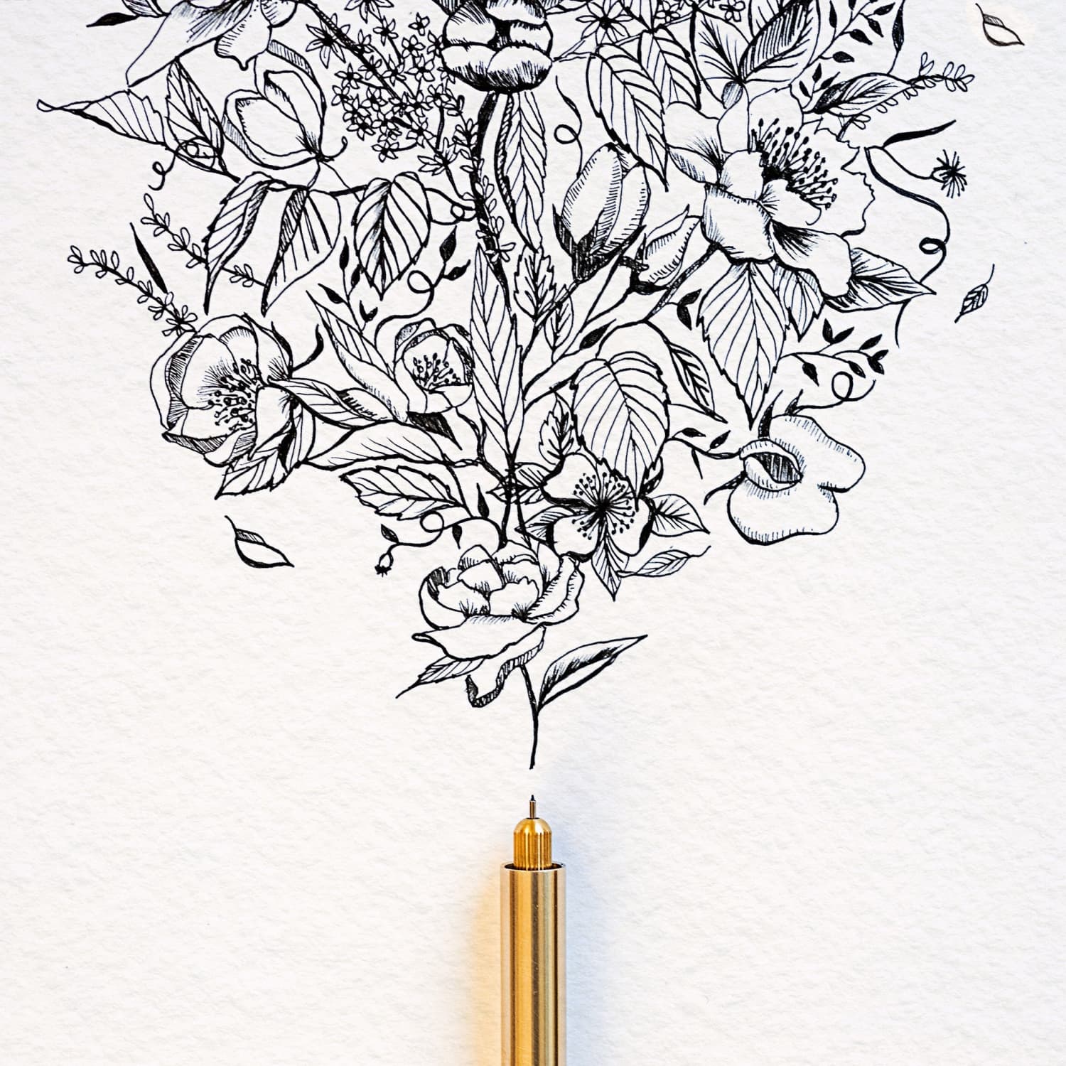 Tom's Studio Lumos Refillable Mini Single Tip Pen in Brass - Special Edition