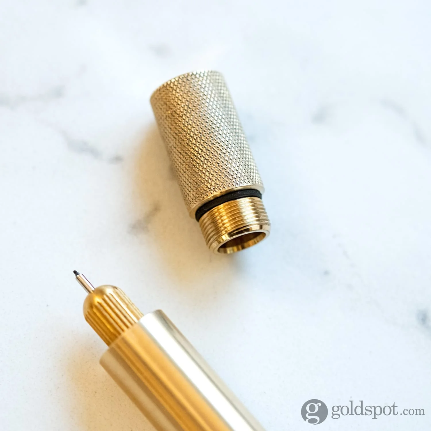Tom's Studio Lumos Refillable Mini Single Tip Pen in Brass - Special Edition - Image 2