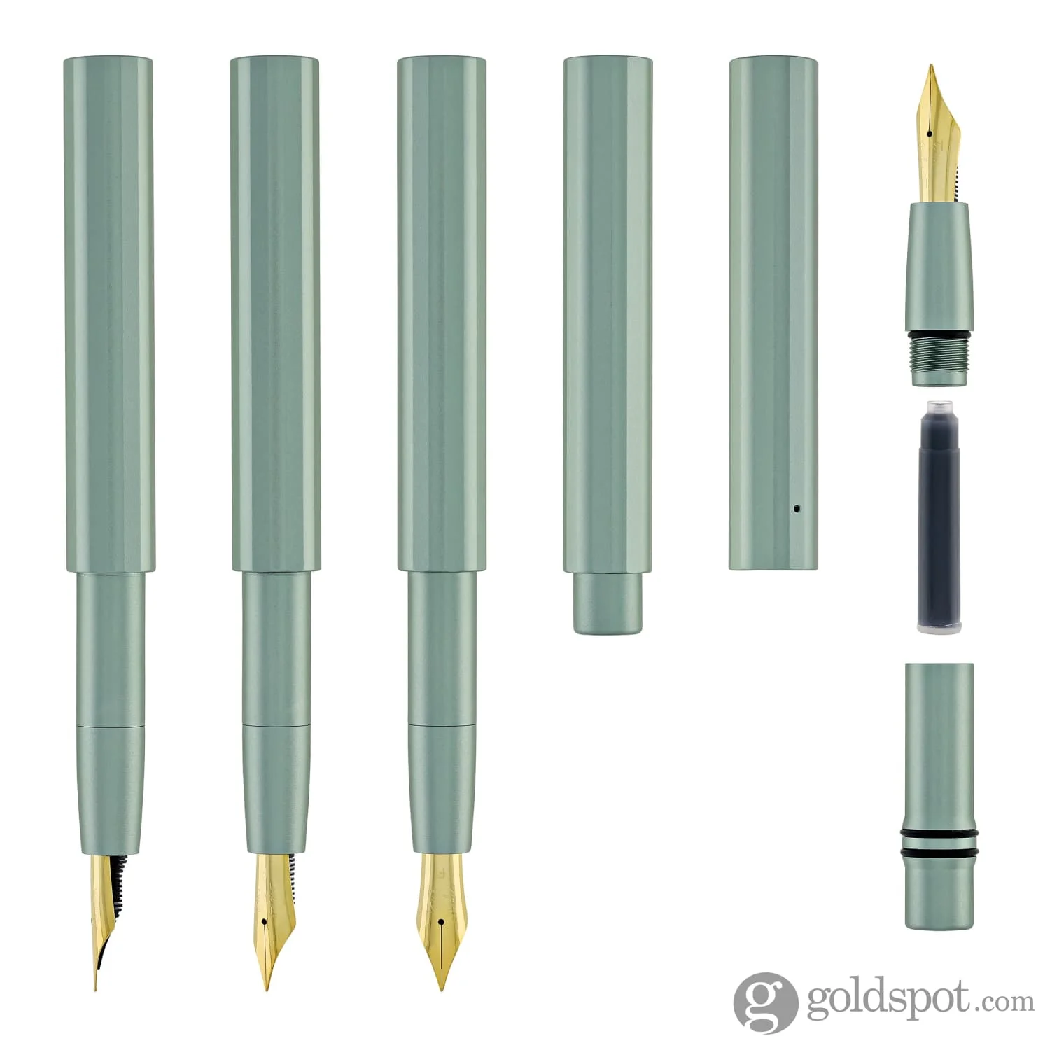 Tom's Studio Pocket Fountain Pen V2 in Sage - Image 6