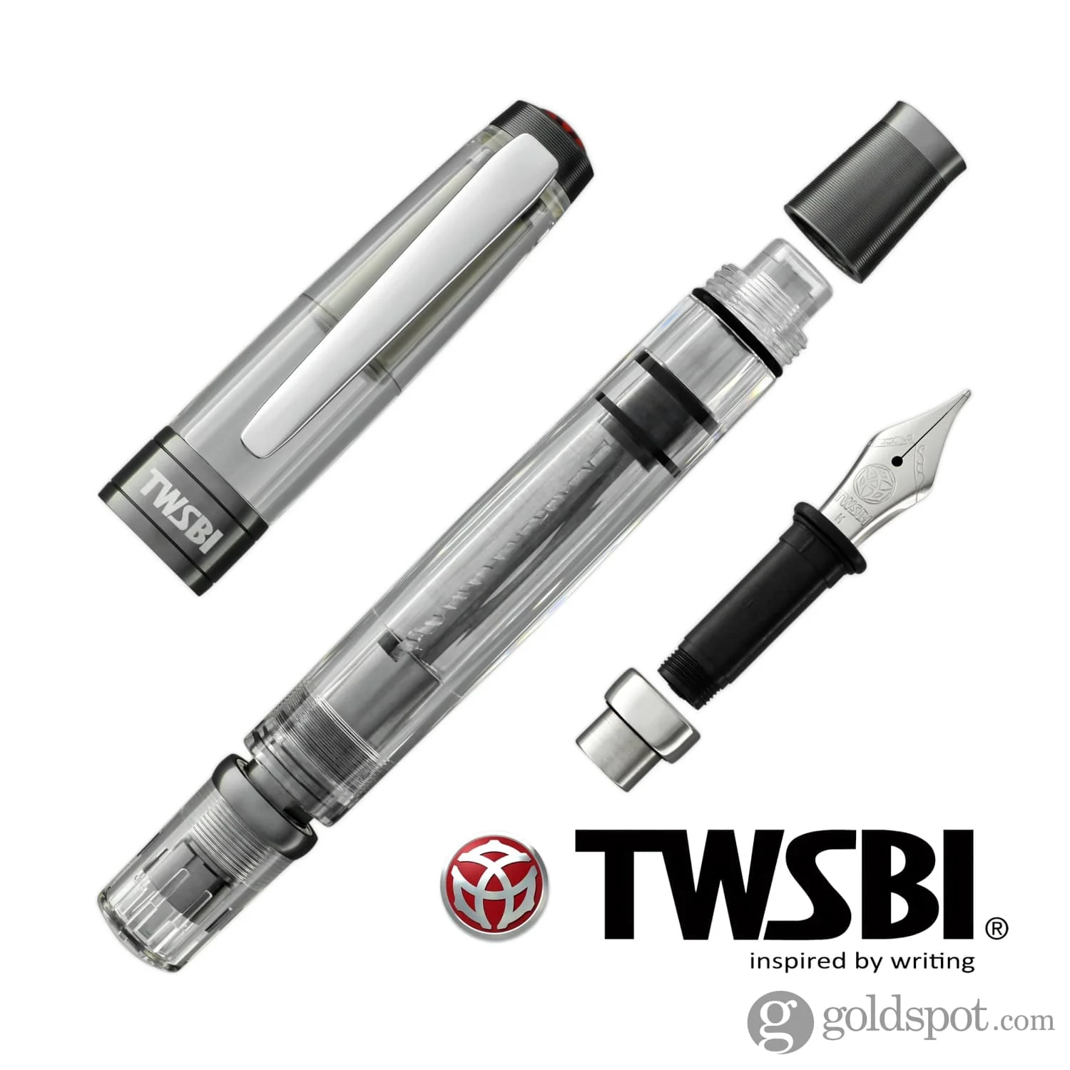 TWSBI Diamond 580ALR Fountain Pen in Nickel Gray - Image 7