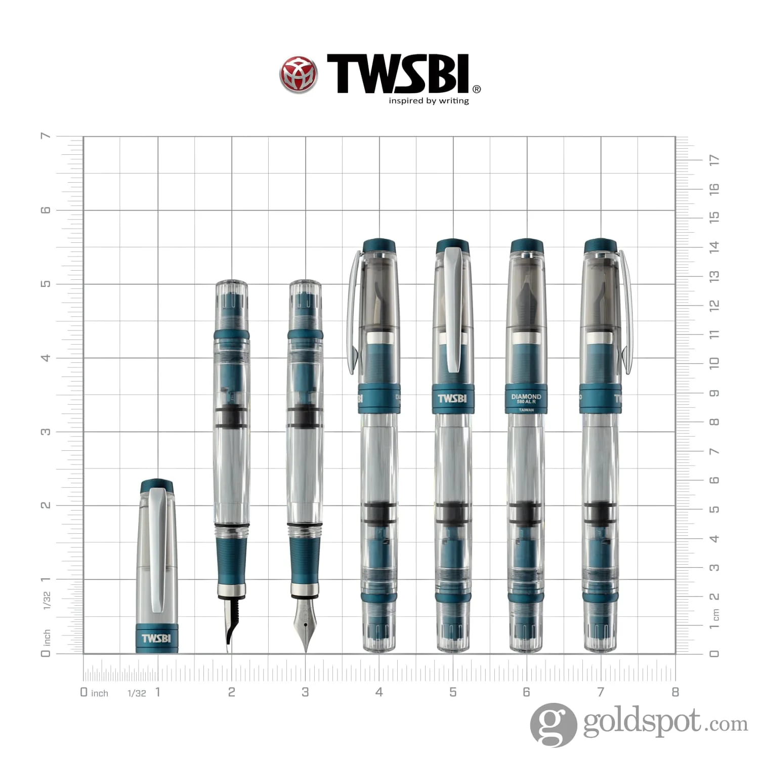 TWSBI Diamond 580ALR Fountain Pen in Prussian Blue Special Edition - Image 8