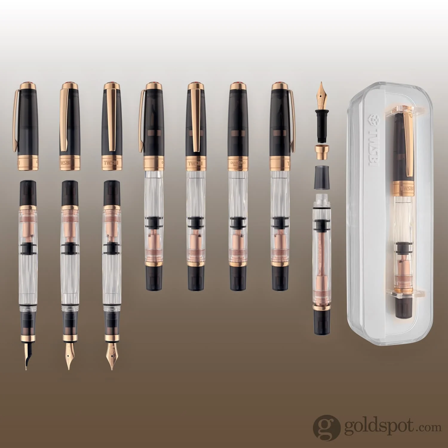 TWSBI Diamond Fountain Pen in Smoke Rose Gold II - Image 8