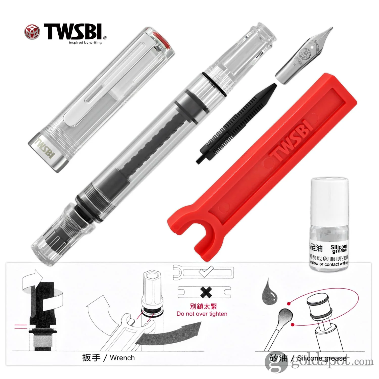 TWSBI Eco Fountain Pen in Clear Demonstrator - Image 7
