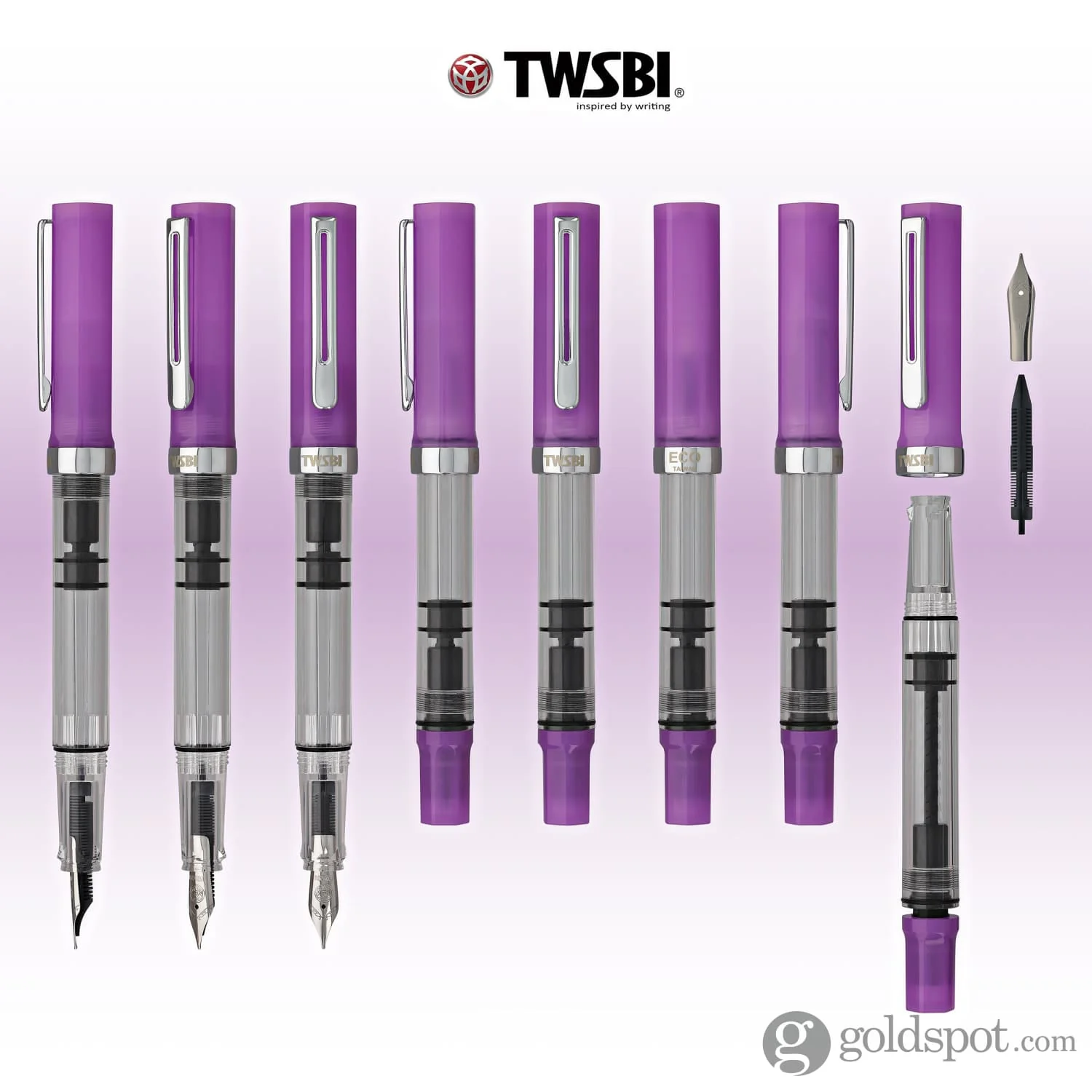 TWSBI Eco Fountain Pen in Glow Purple - Image 7