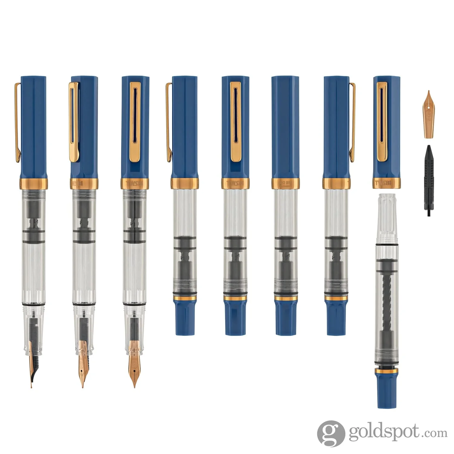 TWSBI Eco Fountain Pen in Indigo Blue with Bronze Trim - Image 8
