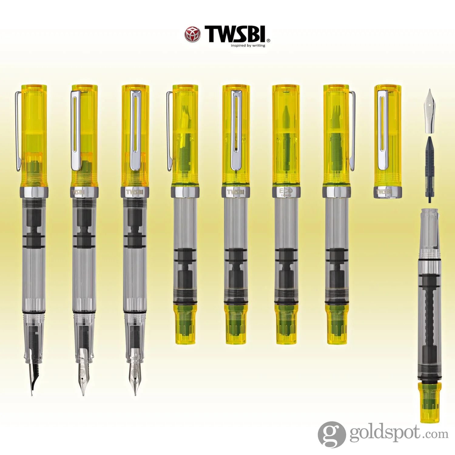 TWSBI Eco Fountain Pen in Transparent Yellow - Image 8
