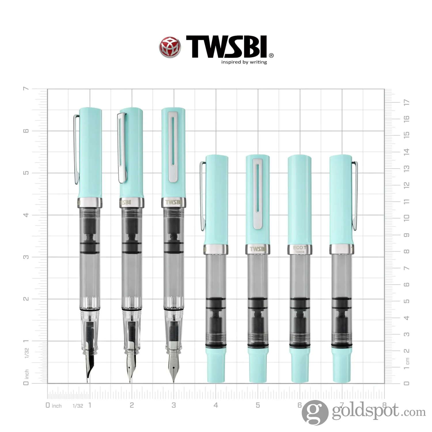 TWSBI Eco-T Fountain Pen in Mint Blue Special Edition - Image 8