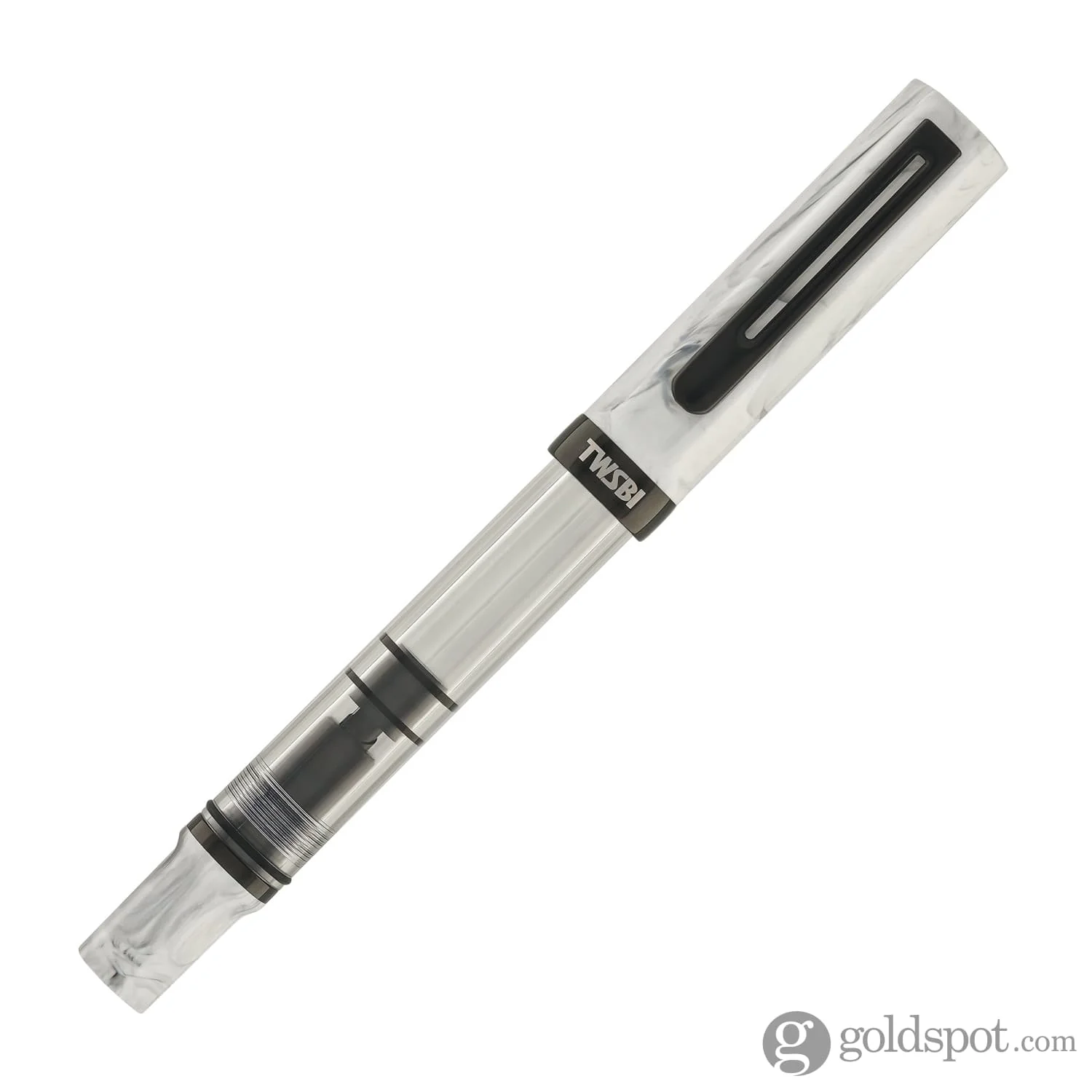 Twsbi ECO Fountain Pen in Carrara with Onyx - Image 3