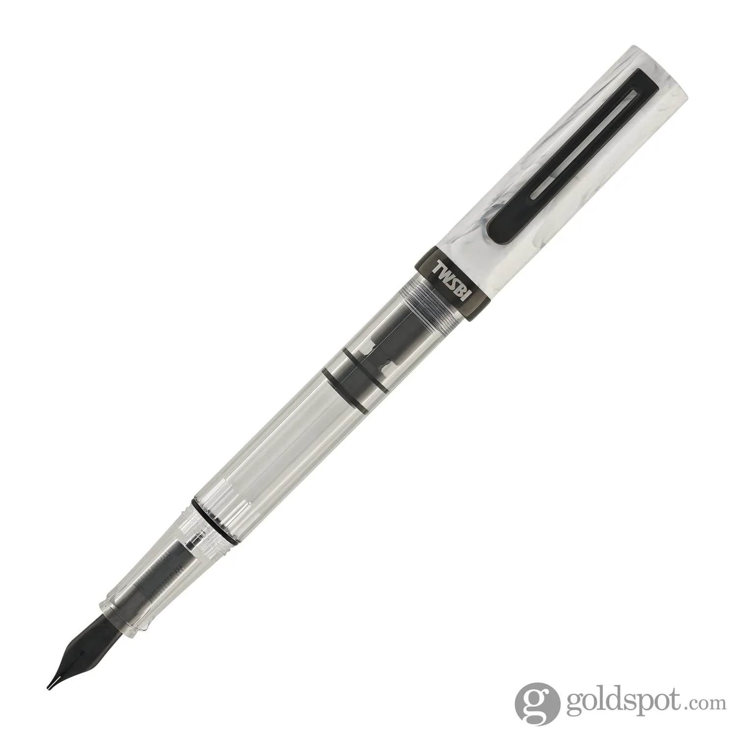 Twsbi ECO Fountain Pen in Carrara with Onyx - Image 4