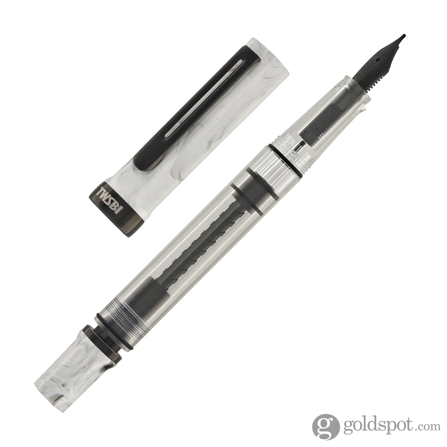 Twsbi ECO Fountain Pen in Carrara with Onyx - Image 9