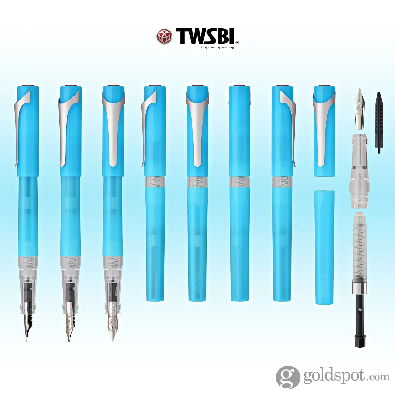 TWSBI Swipe Fountain Pen in Ice Blue - Image 8