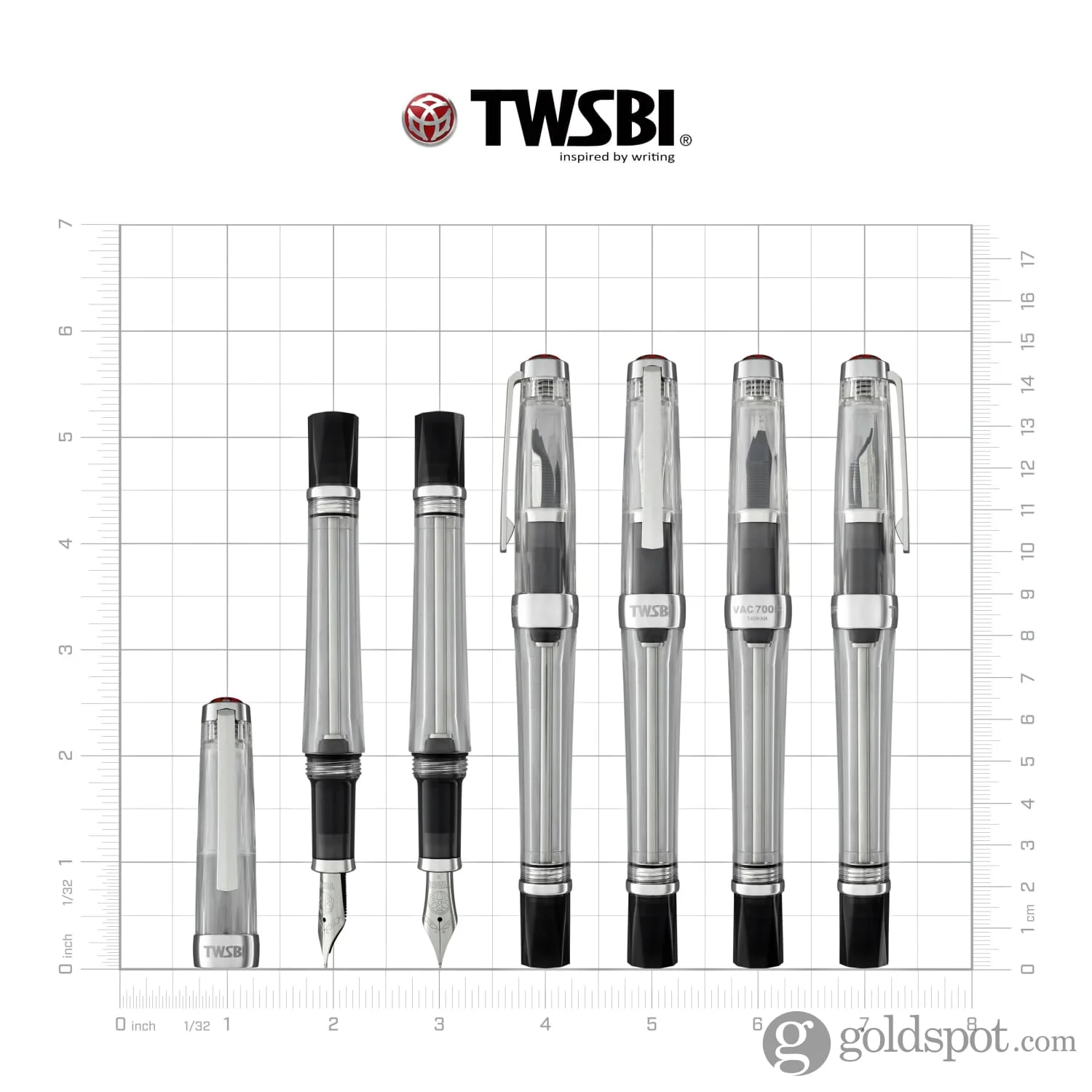 TWSBI Vac700R Fountain Pen in Clear Demonstrator - Image 8
