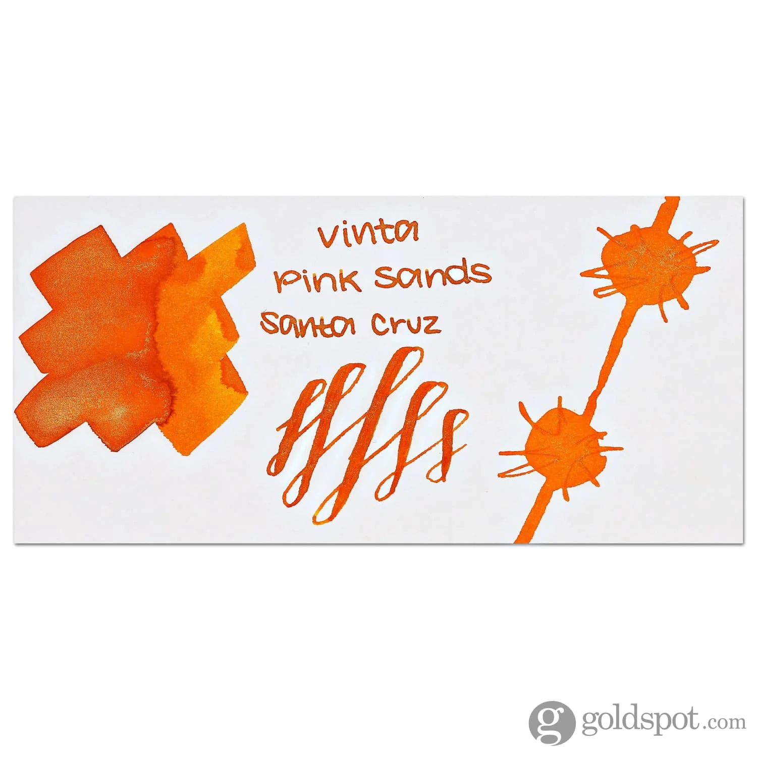 Vinta Inks 1.0 Shimmer Bottled Ink in Pink Sands [Santa Cruz 1983] - 30mL - Image 2