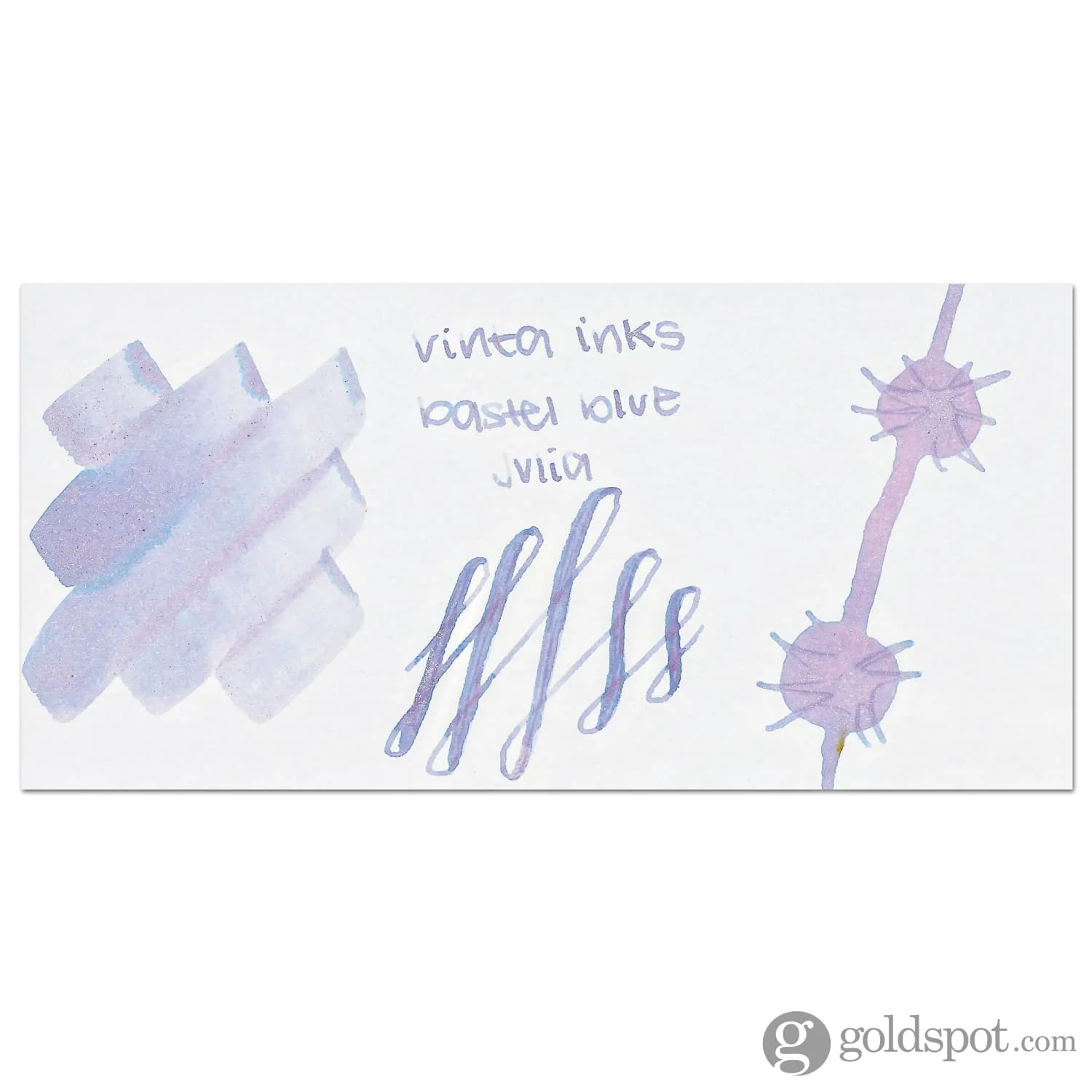 Vinta Inks 2.0 Shimmer Bottled Ink in Pastel Blue [Julio 1991] - 30mL - Image 2