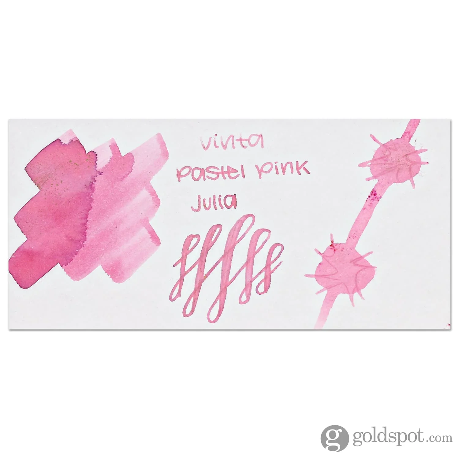 Vinta Inks 2.0 Shimmer Bottled Ink in Pastel Pink [Julio 1991] - 30mL - Image 2