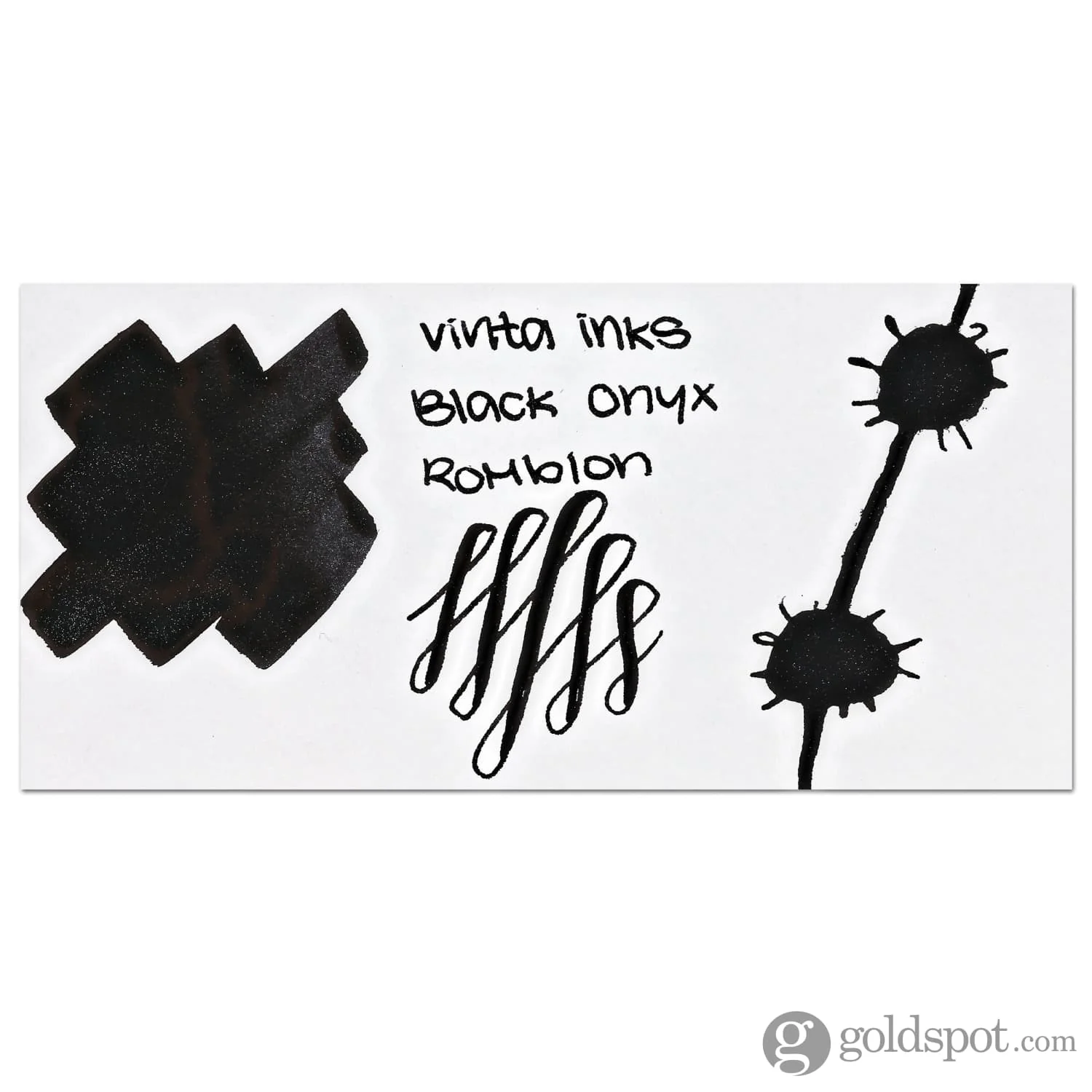 Vinta Inks 3.0 Bottled Ink in Black Onyx [Romblon 1582] - 30mL - Image 2