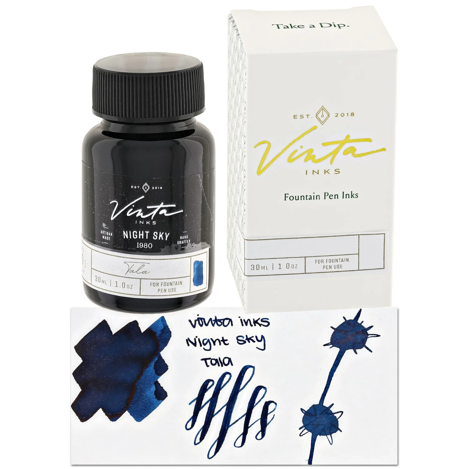 Vinta Inks 3.0 Shimmer Bottled Ink in Night Sky [Tala 1980] - 30mL