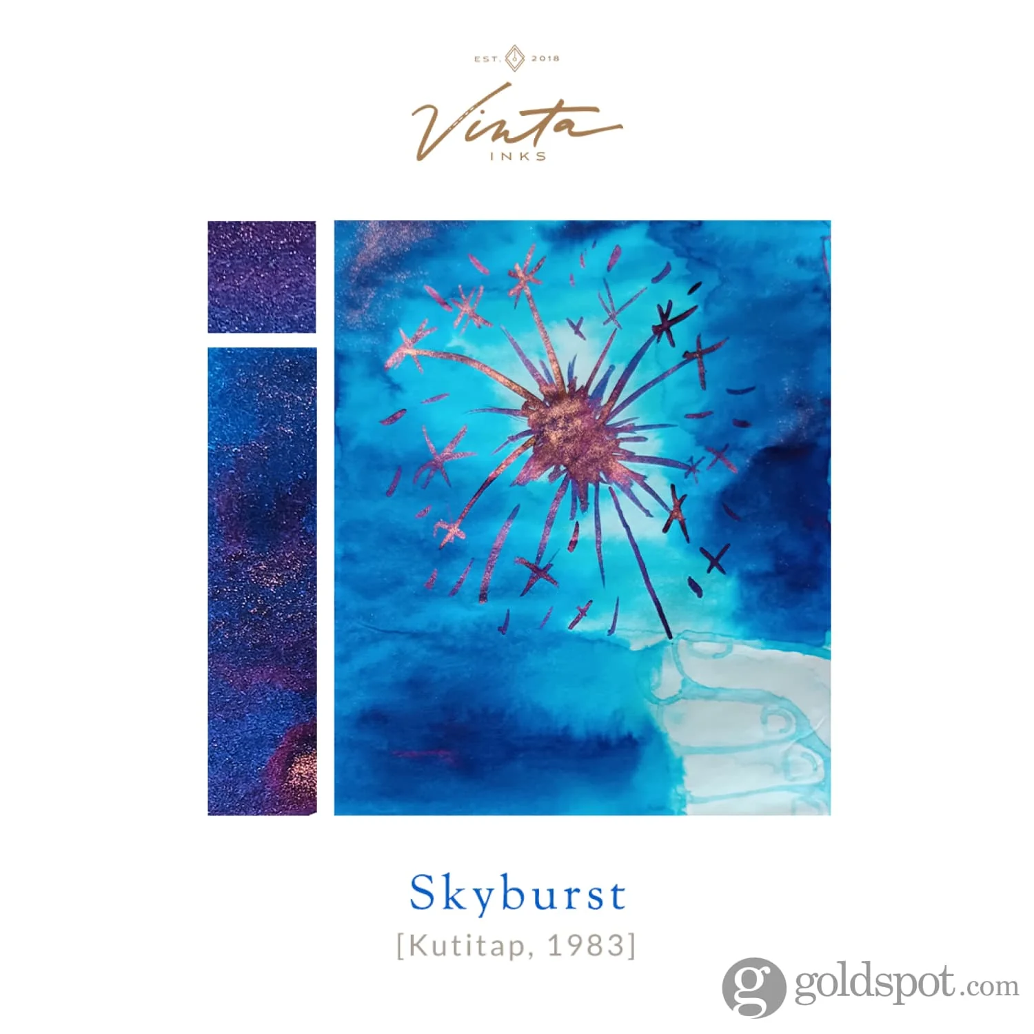 Vinta Inks Seasonal Bottled Ink in Skyburst [Kutitap 1983] - 30mL - Image 4
