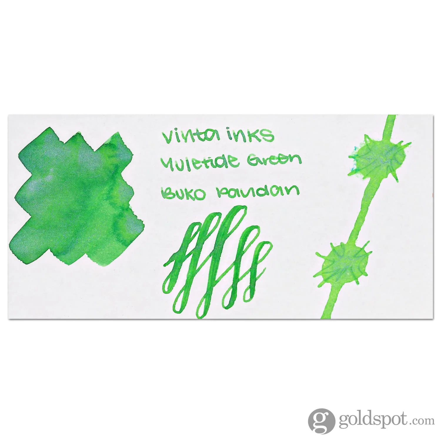 Vinta Inks Seasonal Bottled Ink in Yuletide Green [Buko Pandan 1854] - 30mL - Image 2