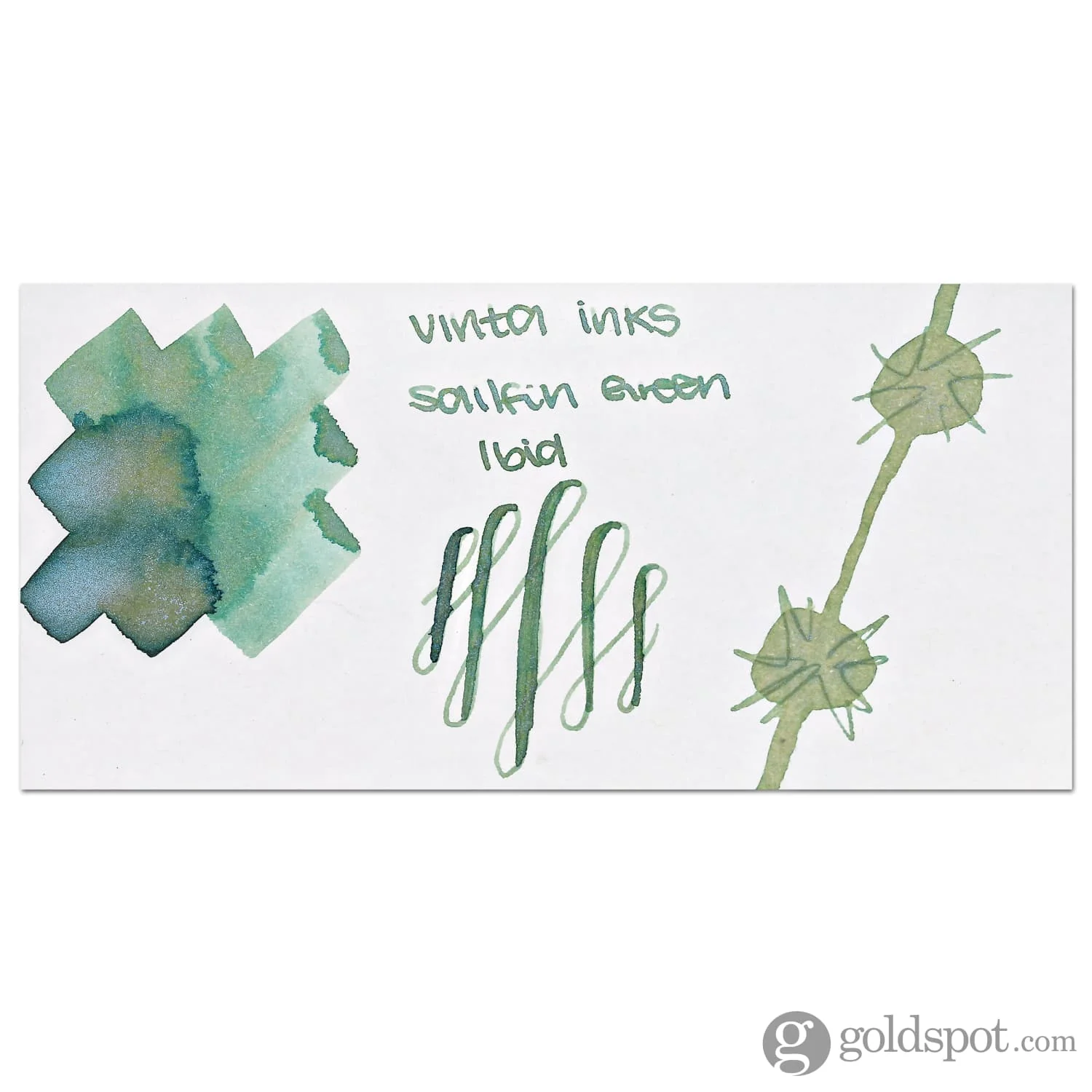 Vinta Inks The Awareness Project Bottled Ink in Sailfin Green [Ibid 1829] - 30mL - Image 2