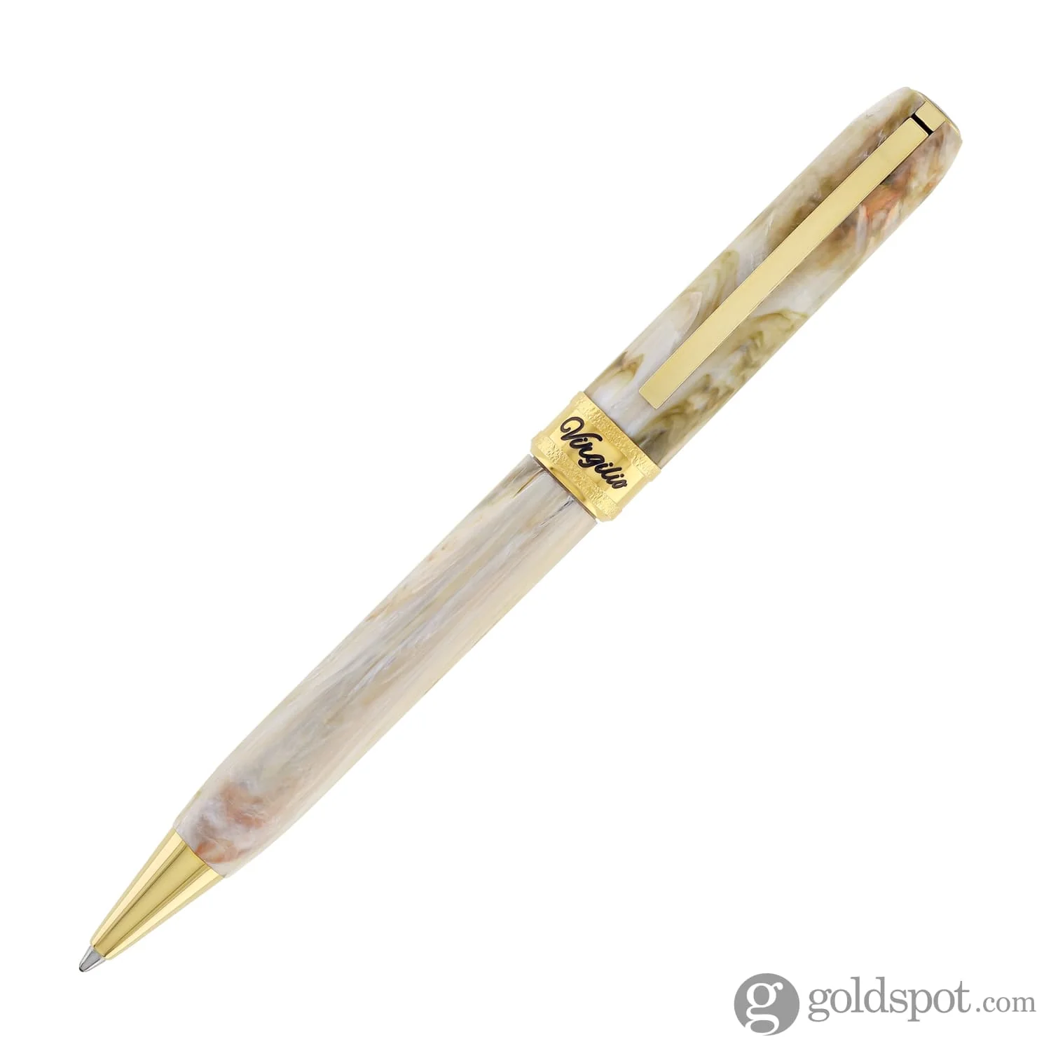 Visconti Comedia Ballpoint Pen in Virgilio with Yellow Gold Trim - Image 3