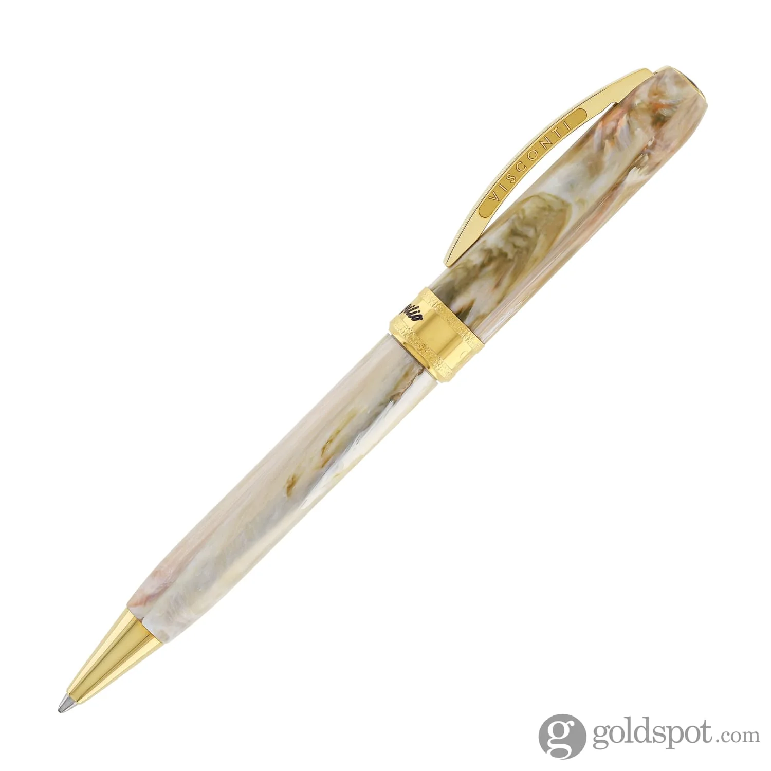 Visconti Comedia Ballpoint Pen in Virgilio with Yellow Gold Trim - Image 5