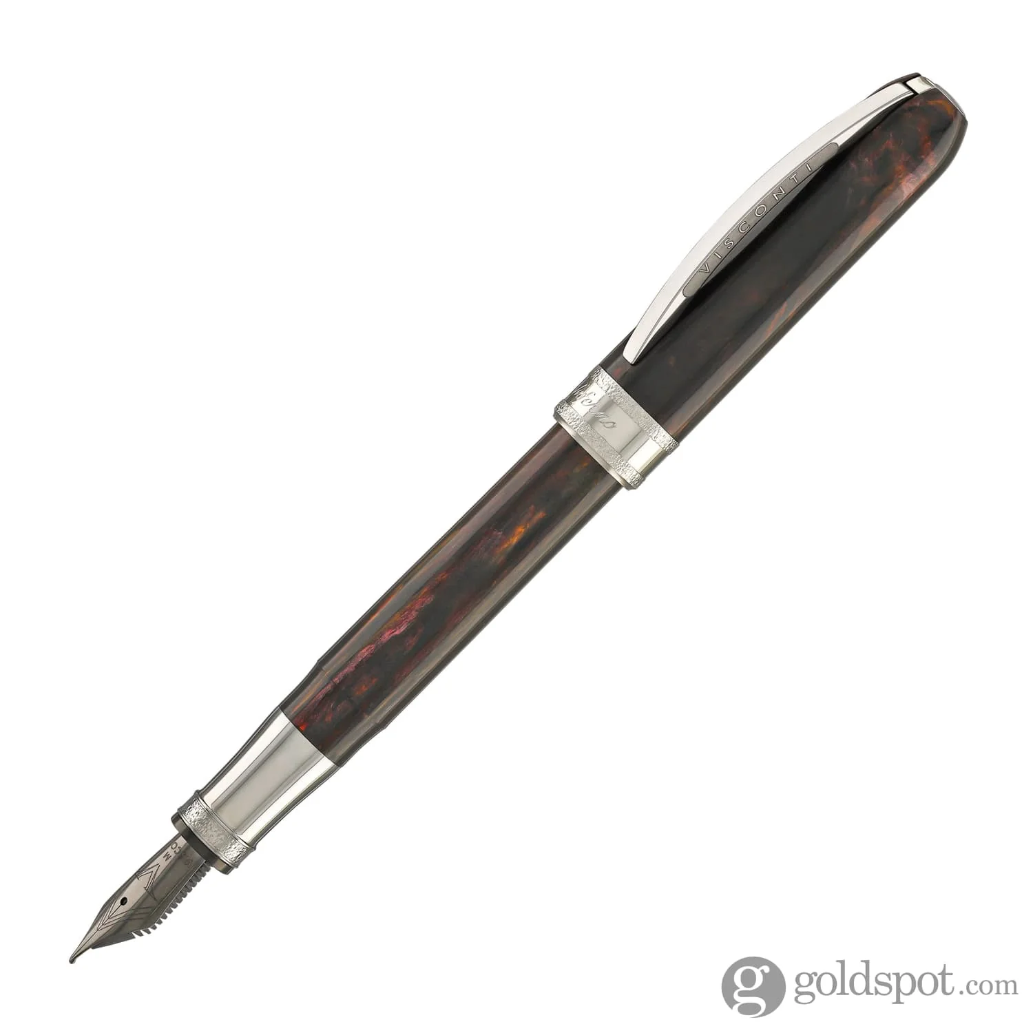 Visconti Comedia Fountain Pen in Inferno with Ruthenium Trim - Image 2