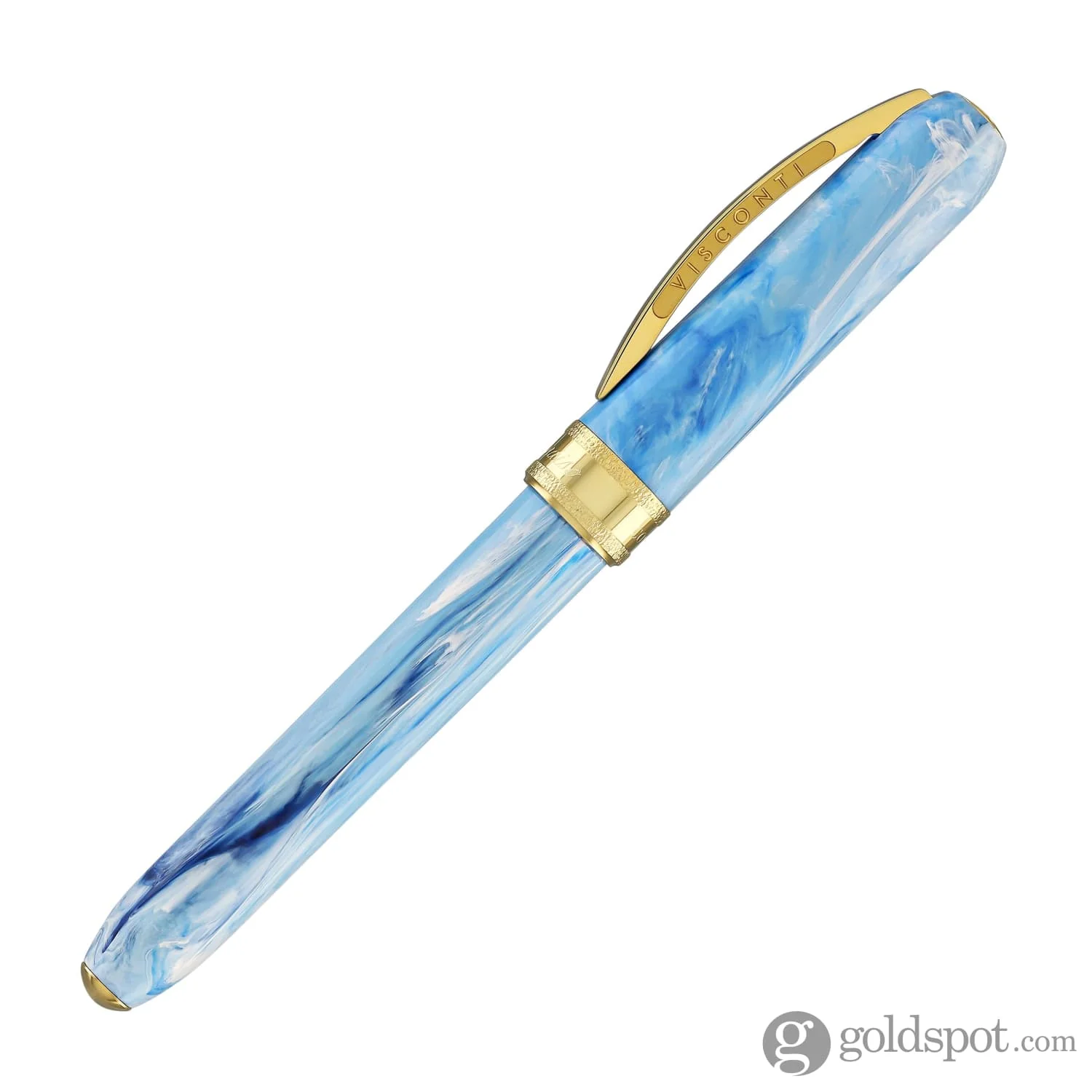 Visconti Comedia Rollerball Pen in Paradiso with Yellow Gold Trim - Image 5