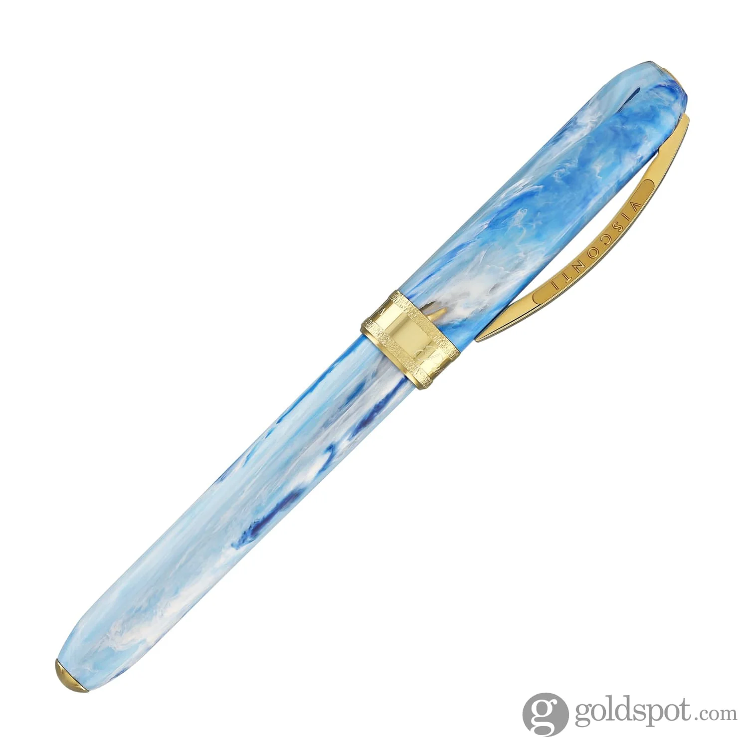 Visconti Comedia Rollerball Pen in Paradiso with Yellow Gold Trim - Image 6
