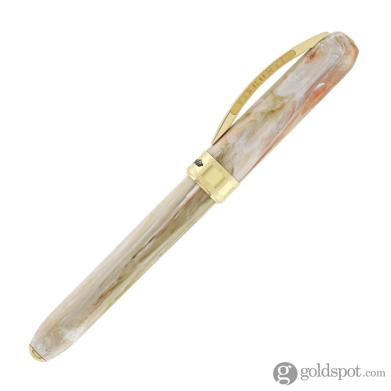 Visconti Comedia Rollerball Pen in Virgilio with Yellow Gold Trim - Image 7