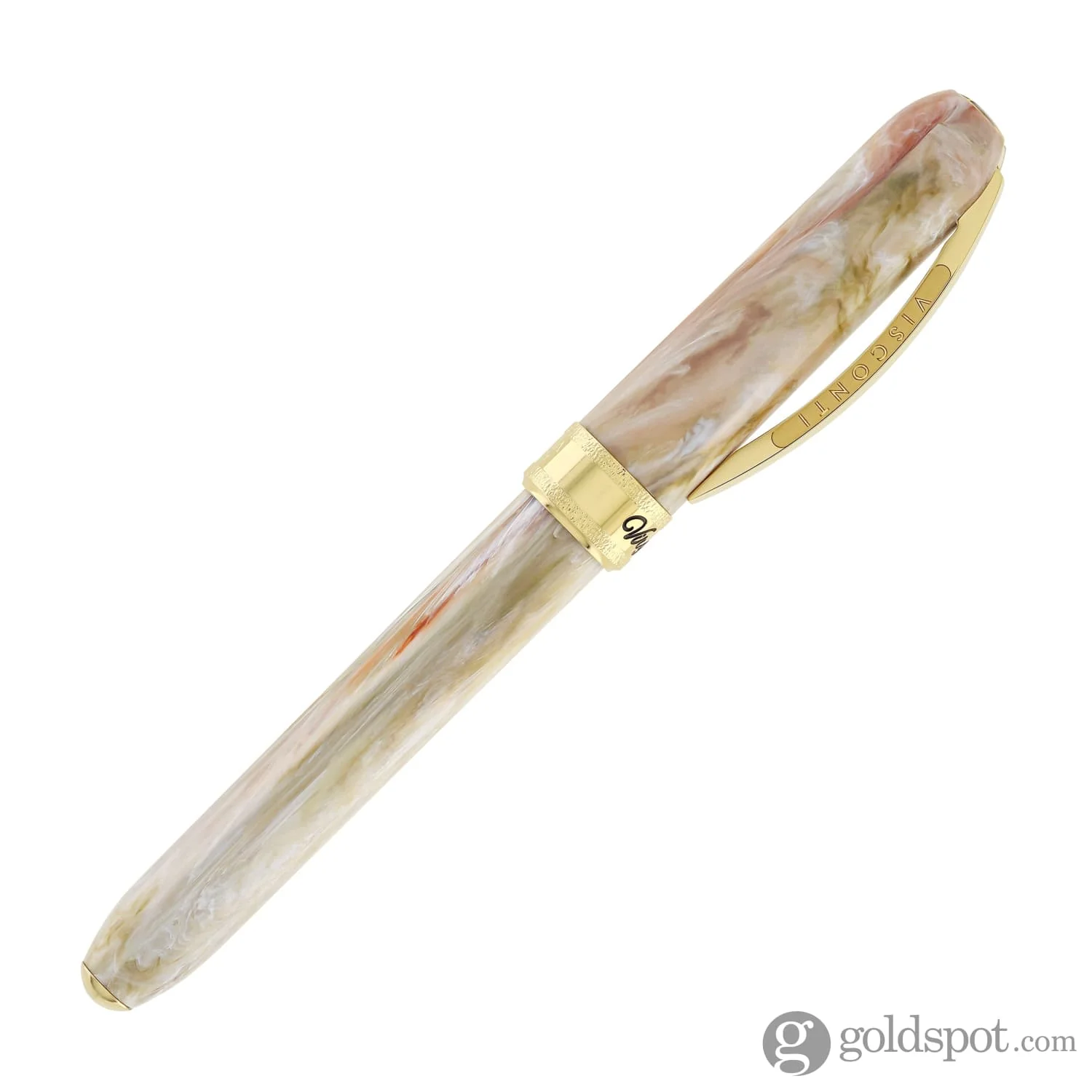 Visconti Comedia Rollerball Pen in Virgilio with Yellow Gold Trim - Image 8